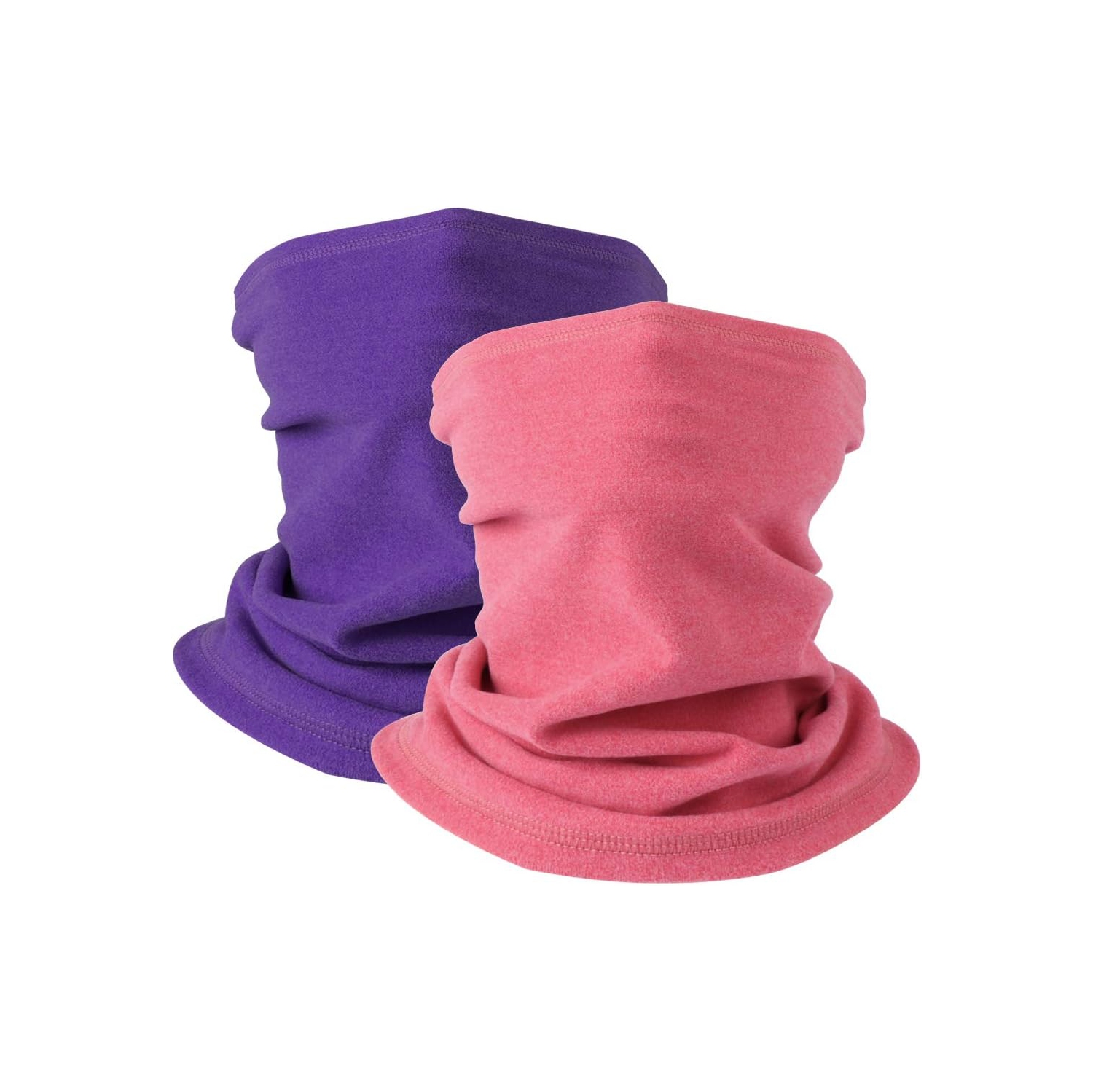 PetginHome- 2 Pack Winter Neck Warmer Gaiter Outdoor Sports,Soft Fleece Windproof Face Cover Mask Scarf Bandana for Men & Women