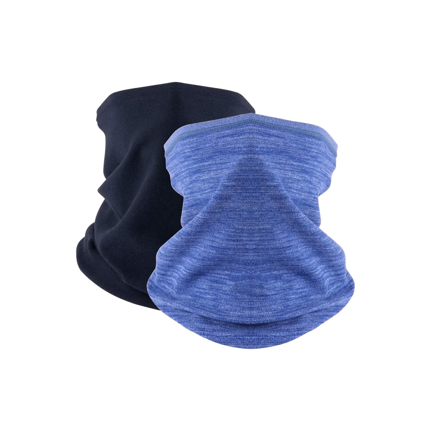 PetginHome- 2 Pack Winter Neck Warmer Gaiter Outdoor Sports,Soft Fleece Windproof Face Cover Mask Scarf Bandana for Men & Women