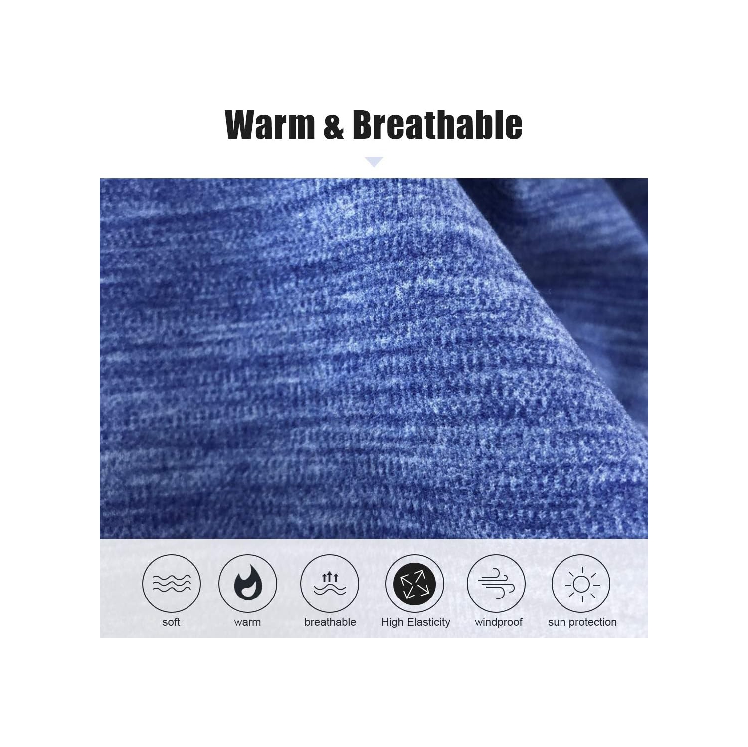 PetginHome- 2 Pack Winter Neck Warmer Gaiter Outdoor Sports,Soft Fleece Windproof Face Cover Mask Scarf Bandana for Men & Women