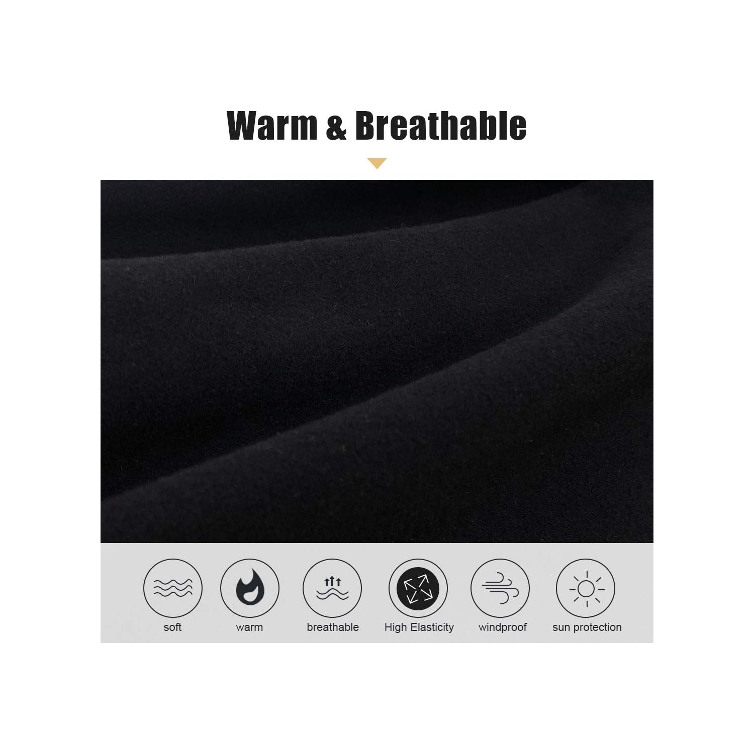 PetginHome- 2 Pack Winter Neck Warmer Gaiter Outdoor Sports,Soft Fleece Windproof Face Cover Mask Scarf Bandana for Men & Women