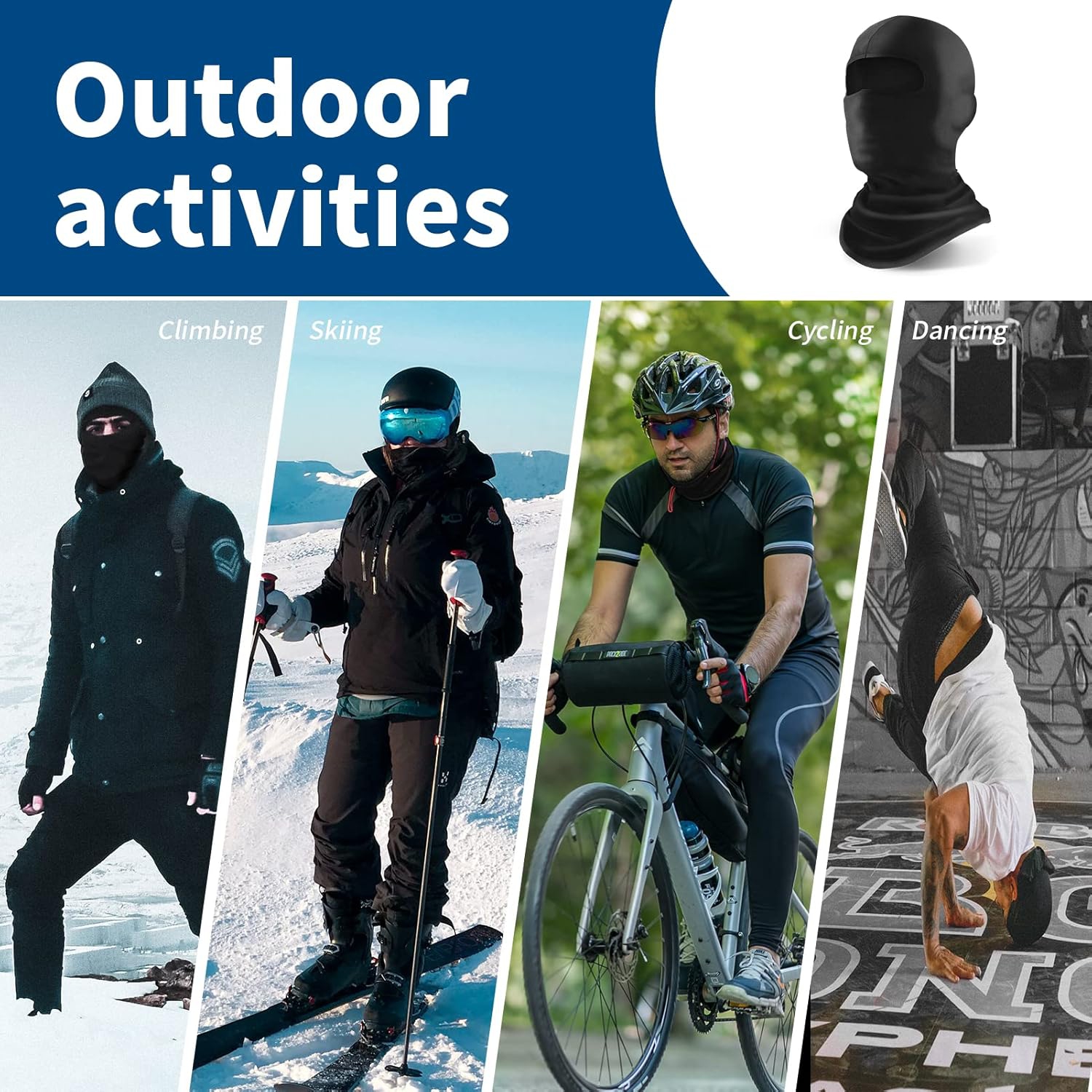 PetginHome- Ski Mask,Balaclava Face Mask Skiing, Snowboarding,Motorcycle for Men and Women