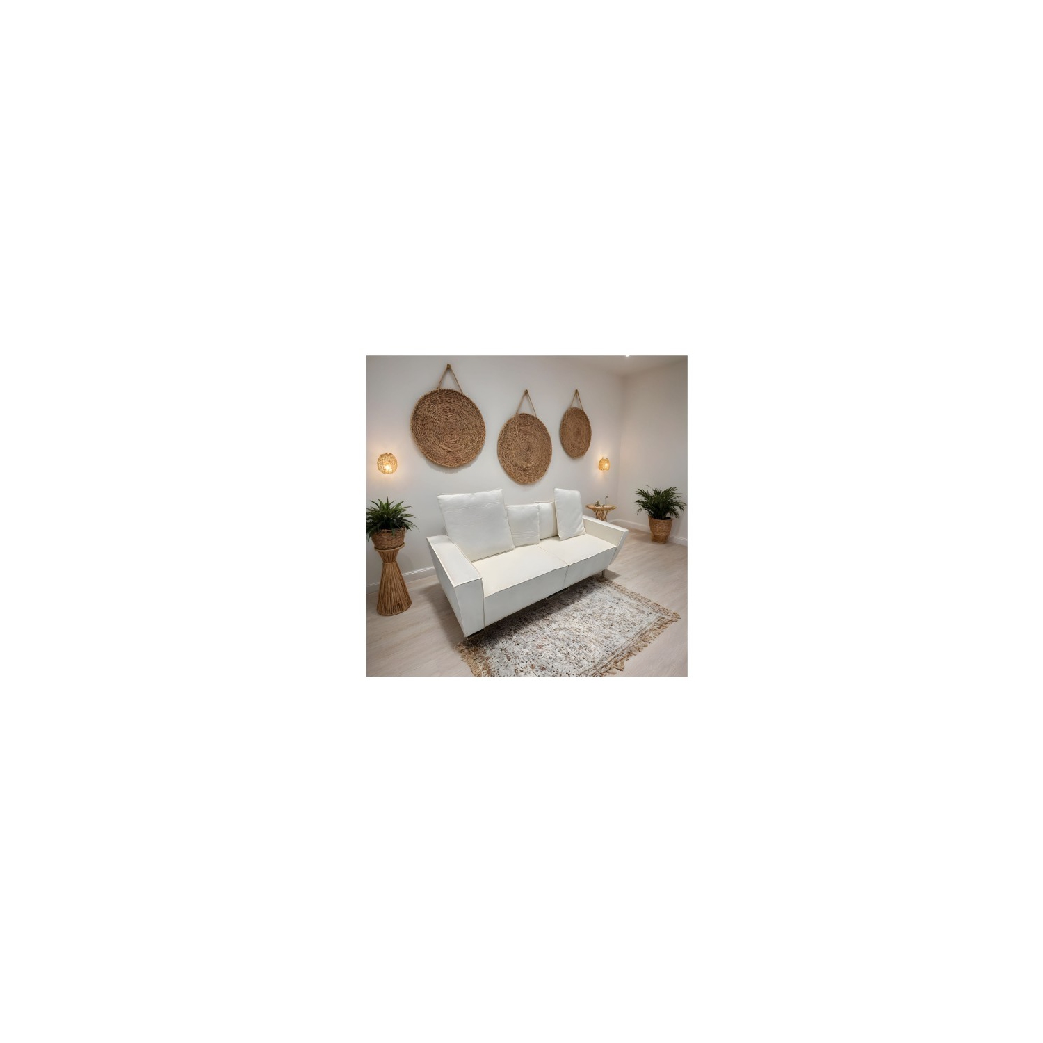 82" inch Modern Sofa, 2 Seater Modular Sofa with Extra Wide Armrests & 4 Throw Pillows for Home, Living Room