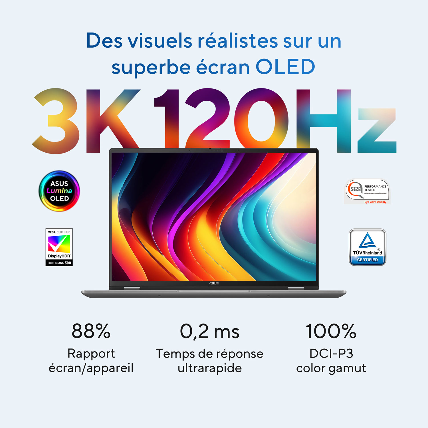 Copilot+ PC 2-en-1 à écran tactile de 16 po Vivobook 16 Flip d'ASUS - Gris mat