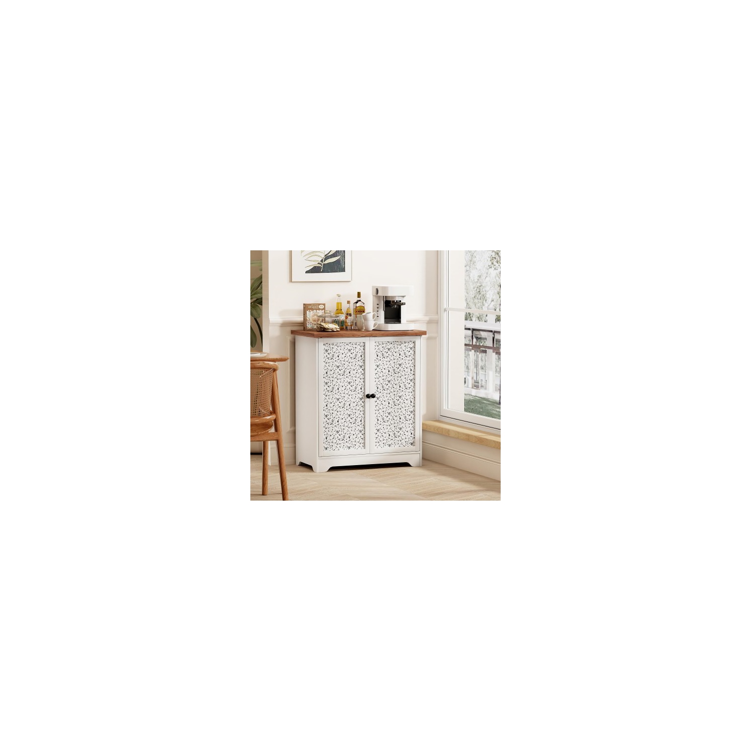 Buffet armoire de rangement avec rangement, armoire de rangement d'appoint avec portes à motifs pour la maison, le salon, la cuisine, l'entrée