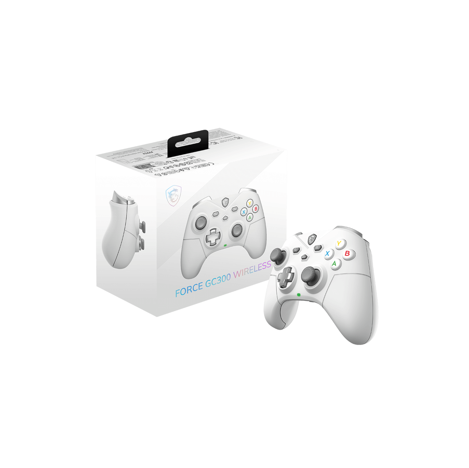 MSI FORCE GC300 Wireless PC Game Controller - White, 2.4GHz, Bluetooth, USB-C