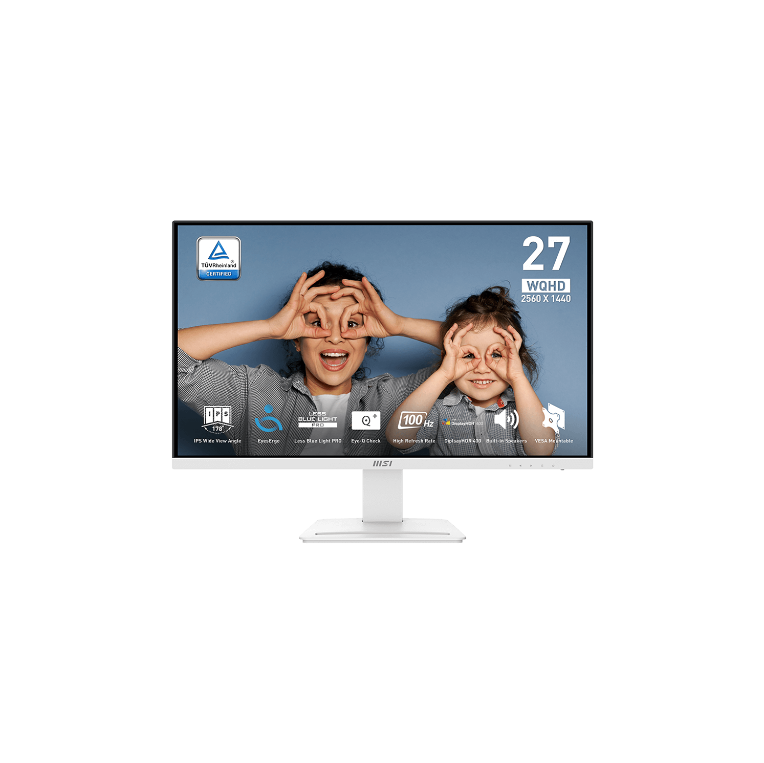 Moniteur IPS inclinable 2560 x 1440 100 Hz 1&nbsp;ms (MPRT)/4&nbsp;ms (gris à gris) de 27&nbsp;po de MSI (PRO MP273QW E2)