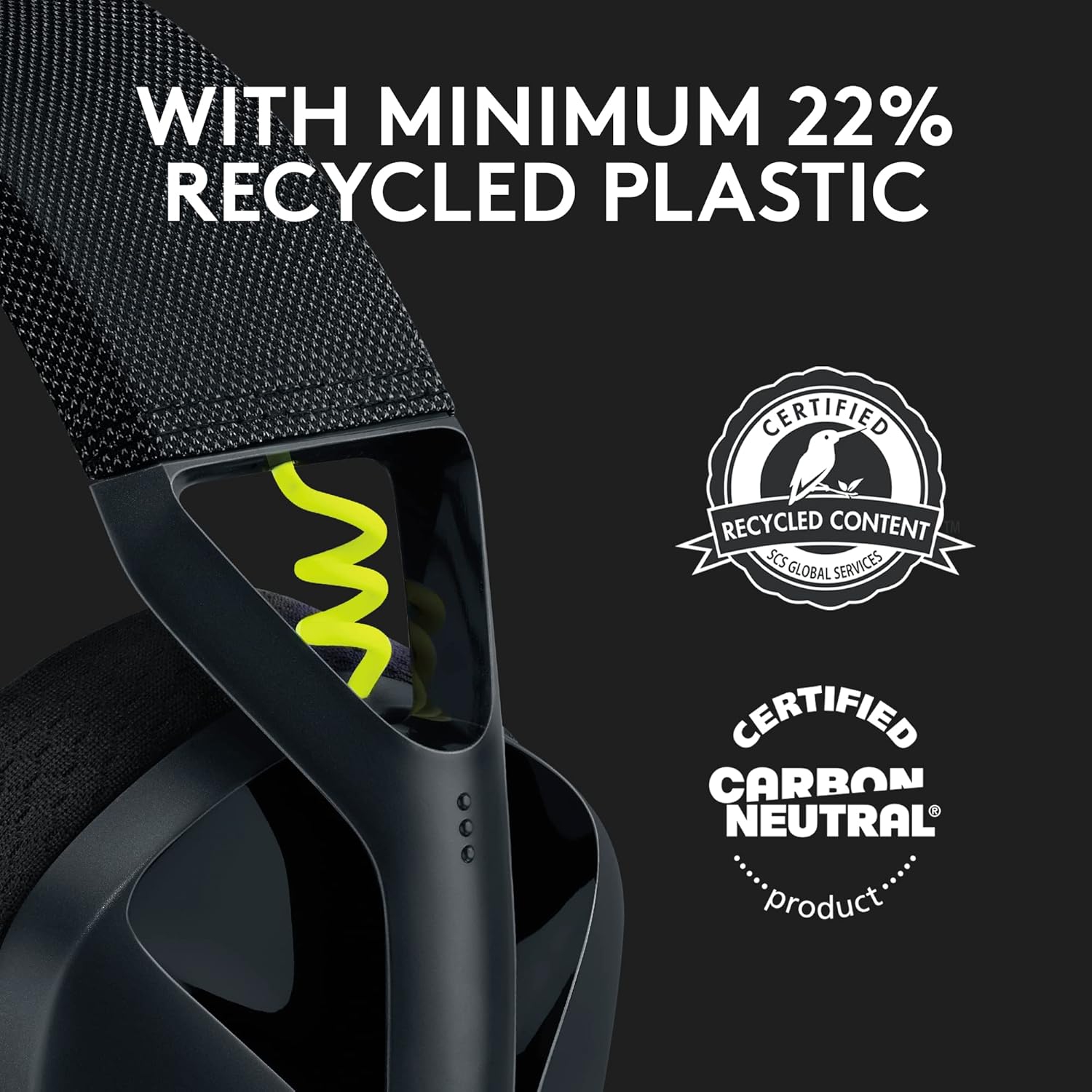 Logitech G435 LIGHTSPEED et casque de jeu sans fil Bluetooth - Casque d'écoute léger, microphones intégrés, batterie 18&nbsp;h, Dolby Atmos, PC, PS4,