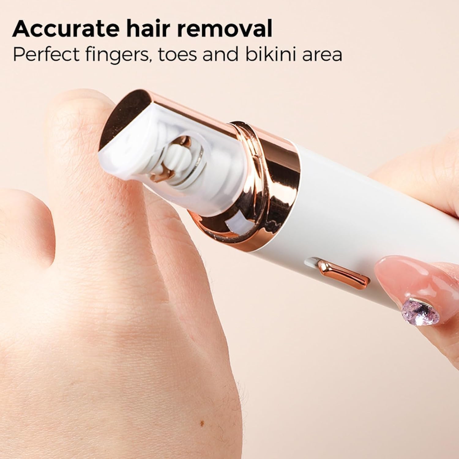 Women Face Epilator,Mini Facial Hair Removal for Women,Portable Hair Removal for Face Armpits Arms Bikini Line,Cordless Rechargeable Epilator-White