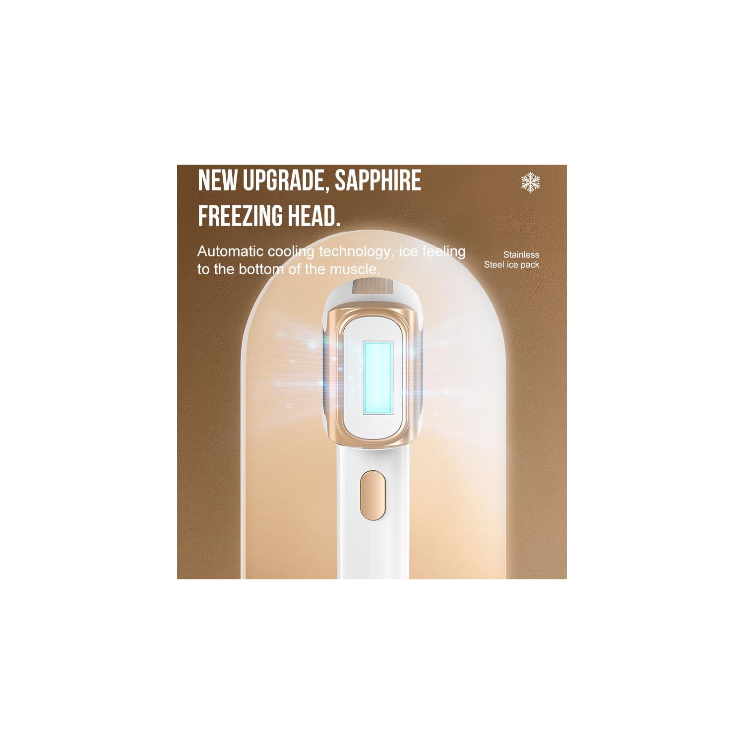 Freezing Point Painless Hair Shaver Strong Pulse Epilator IPL Hair Removal Device Laser Epilator for Home Use-White