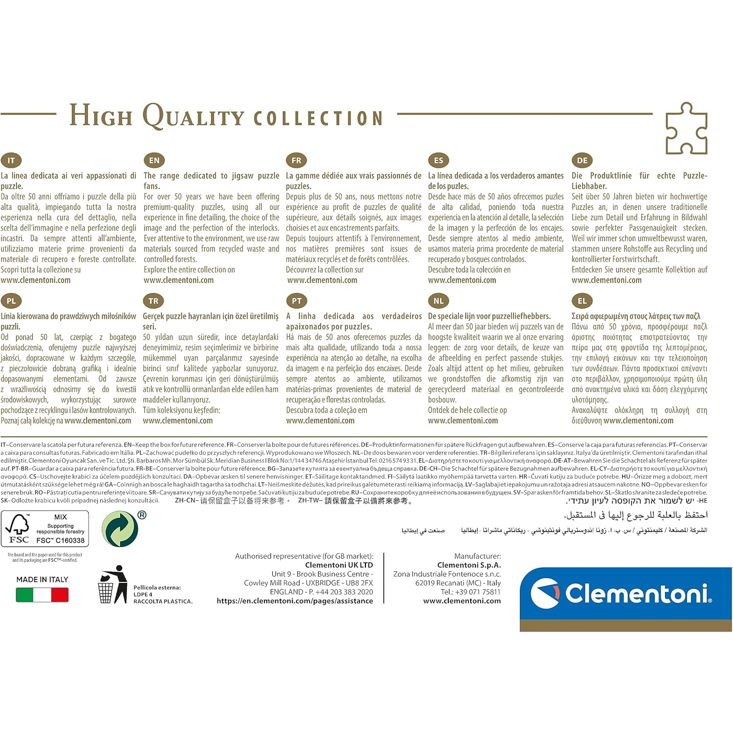 Clementoni 39804 Impossible Peanuts 1000 morceaux, Adultes, Comic Puzzle, Difficulté en Italie