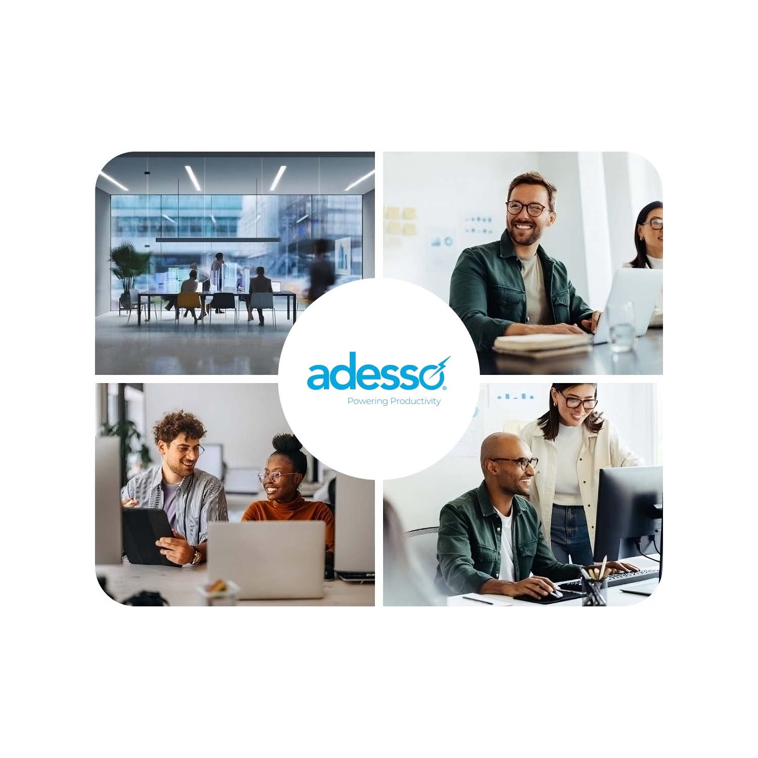 Adesso – Clavier EasyTouch 445 avec touche de raccourci Copilot, pavé tactile intégré, molette de défilement, touches de raccourci multimédias et