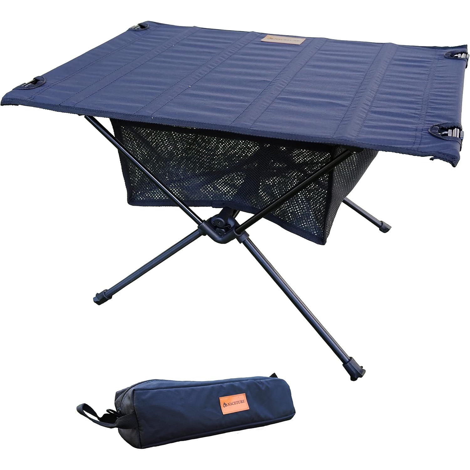 PetginHome Backpacking Table with Storage Mesh for Camping Gear, Hiking Table and Mountaineering Table, Camp Table