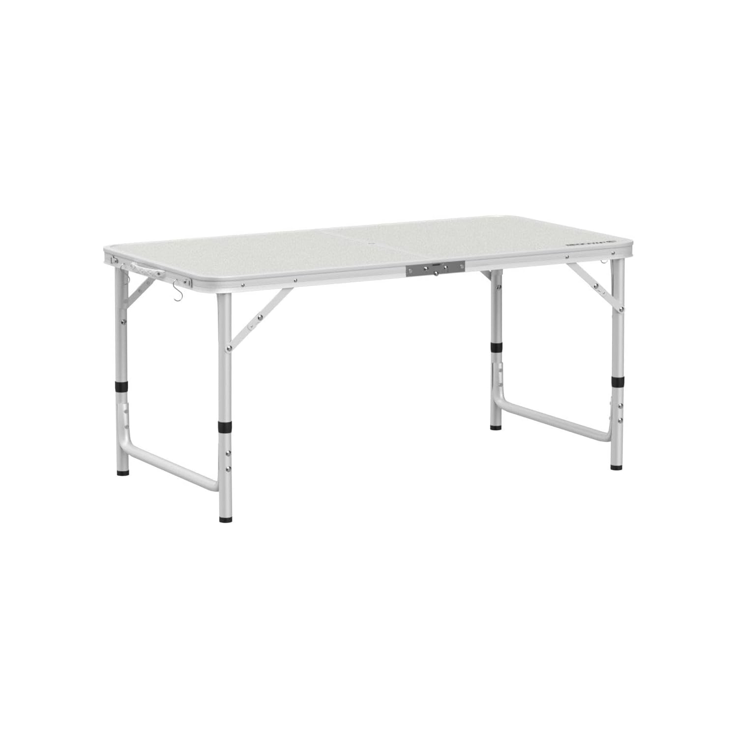 Table pliante de 4 pi de PetginHome, table pliable à hauteur réglable, table de camping légère et portative en aluminium, 2 hauteurs, 61D x