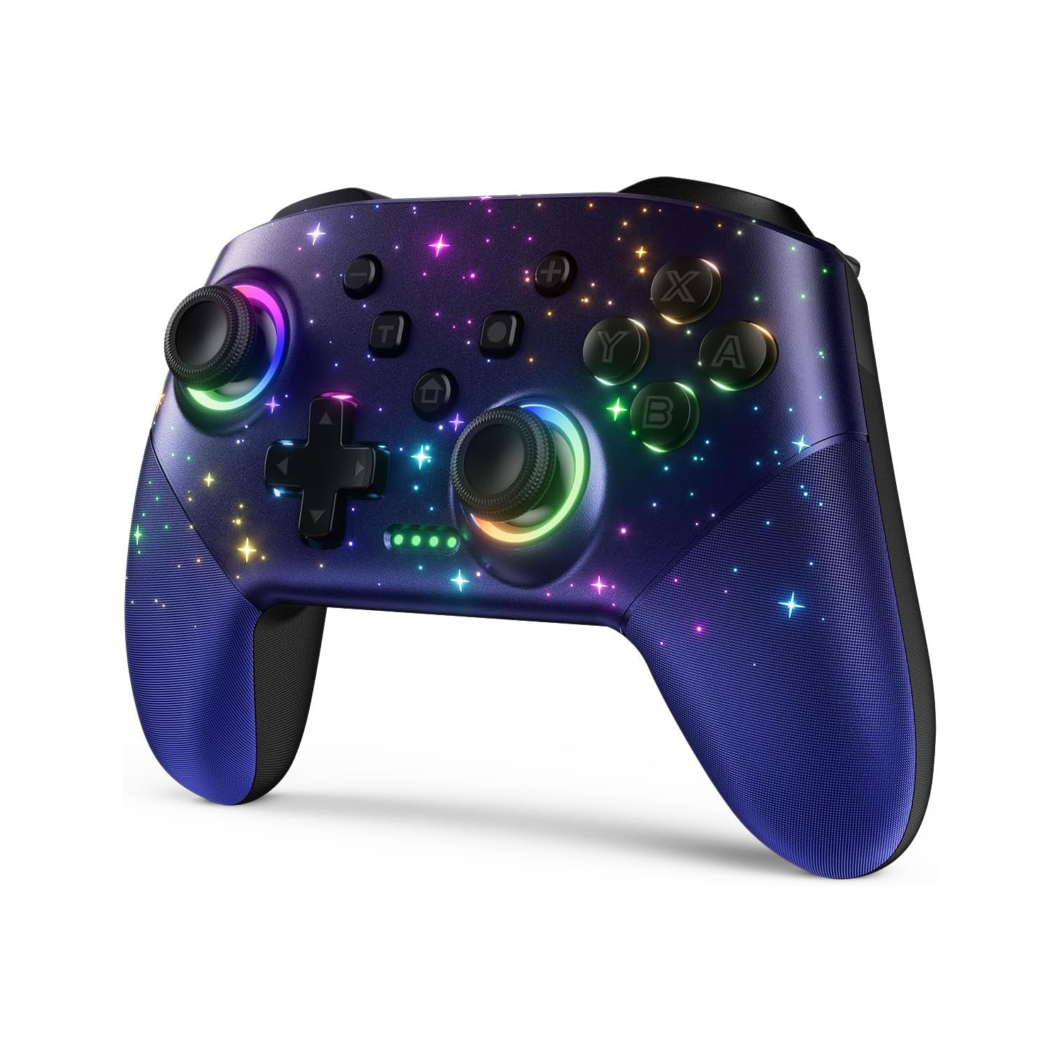 Switch Controller, manettes sans fil LED Star Pro compatibles avec Lite/OLED, Windows PC/iOS/Android avec 9 couleurs RVB