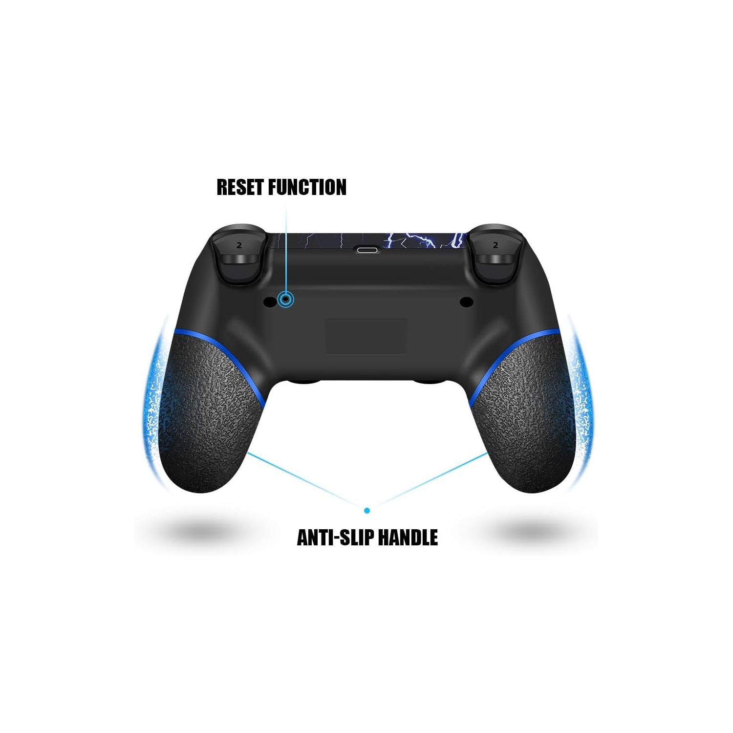 Manette sans fil pour PS4, manette de jeu V2 de conception personnalisée pour PS4 avec prise antidérapante des deux côtés et prise audio 3,5&nbsp;mm