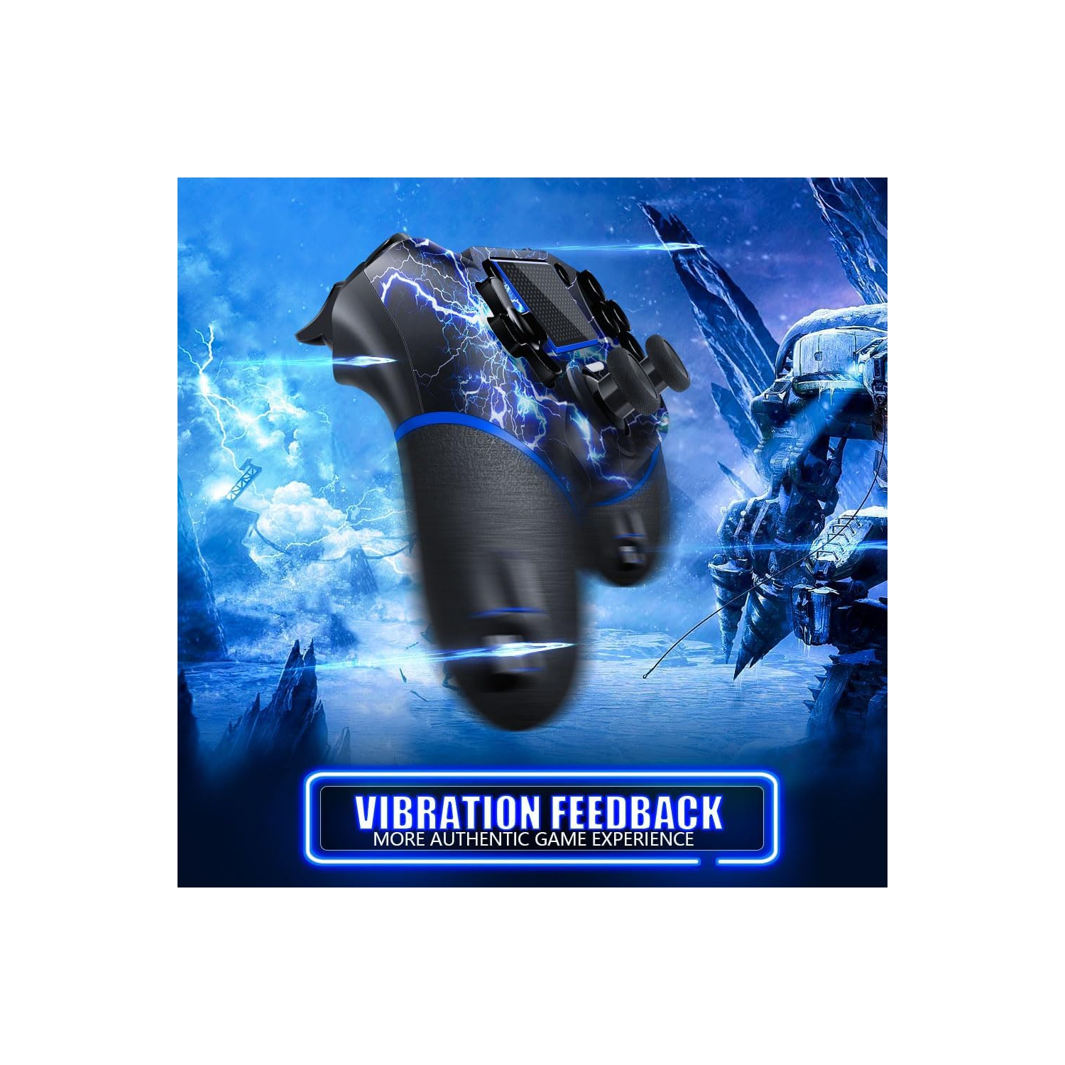 Manette sans fil pour PS4, manette de jeu V2 de conception personnalisée pour PS4 avec prise antidérapante des deux côtés et prise audio 3,5&nbsp;mm