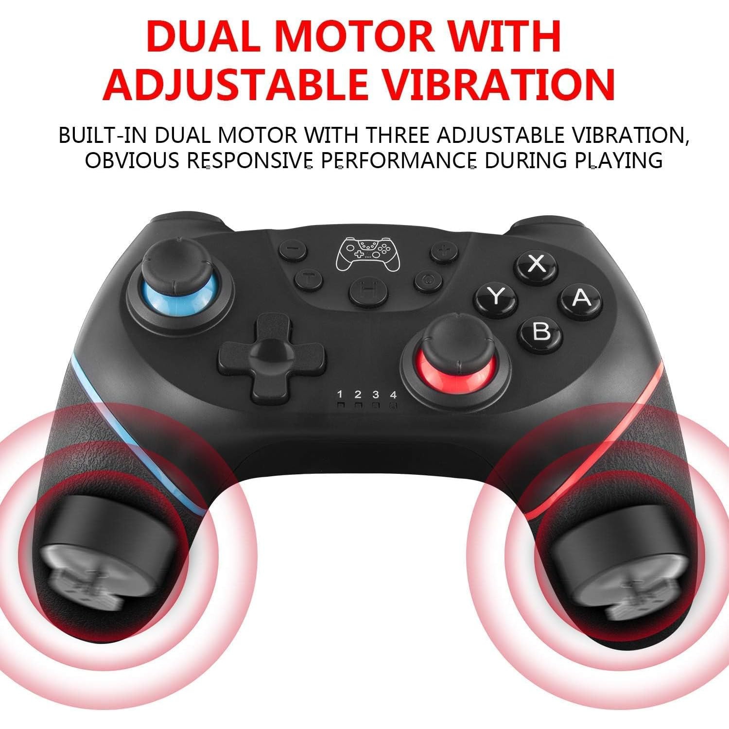 Manette pour Switch, manette sans fil Pro pour Switch/Switch Lite/Switch OLED, manette de jeu avec manche à balai, vibration turbo réglable