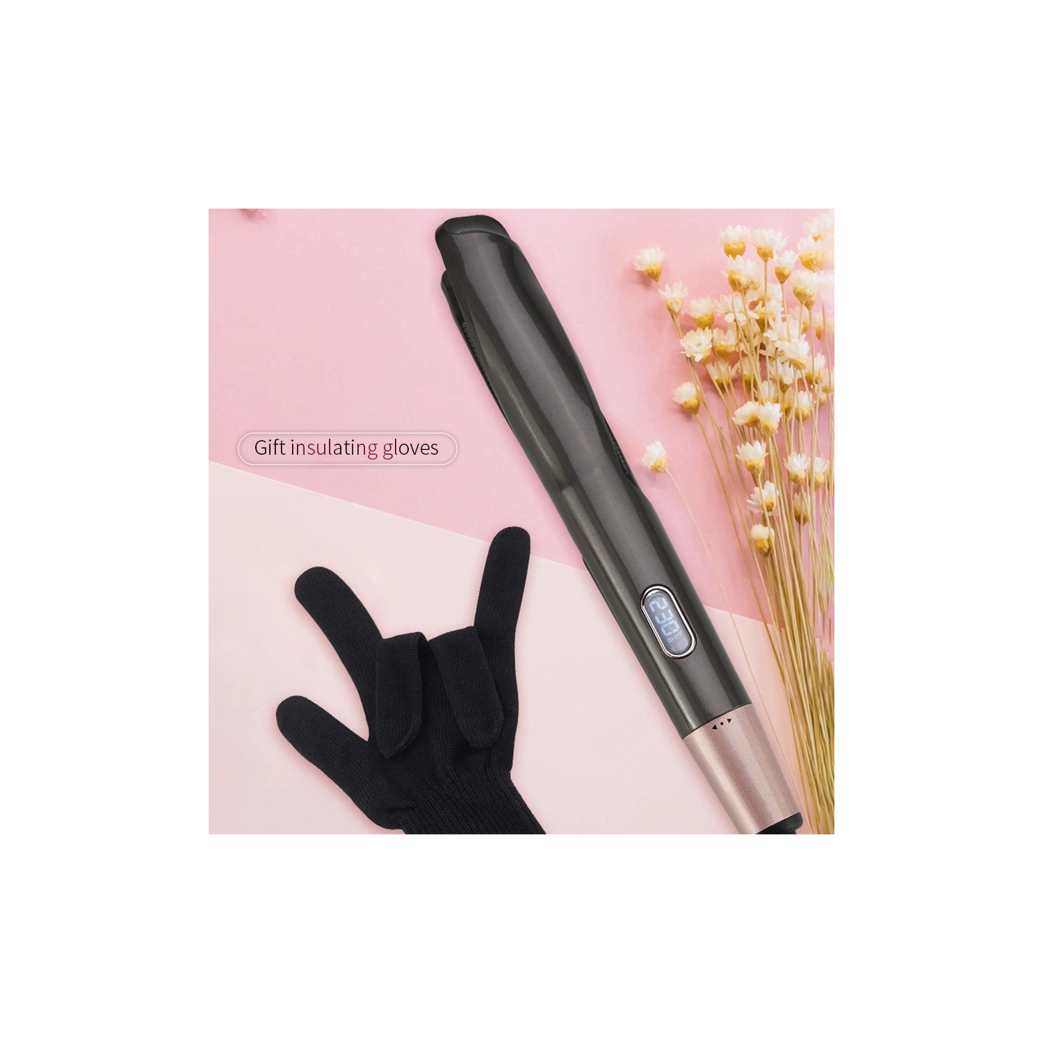 Fer plat 2-en-1 Fer à friser portatif en céramique Outils à cheveux pour la maison et les voyages