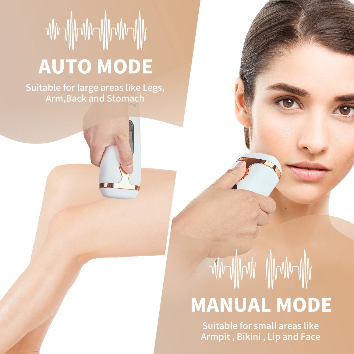 Appareil d'épilation laser IPL Dispositif d'épilation permanent sans douleur réduisant la repousse des cheveux appropriée pour une utilisation à