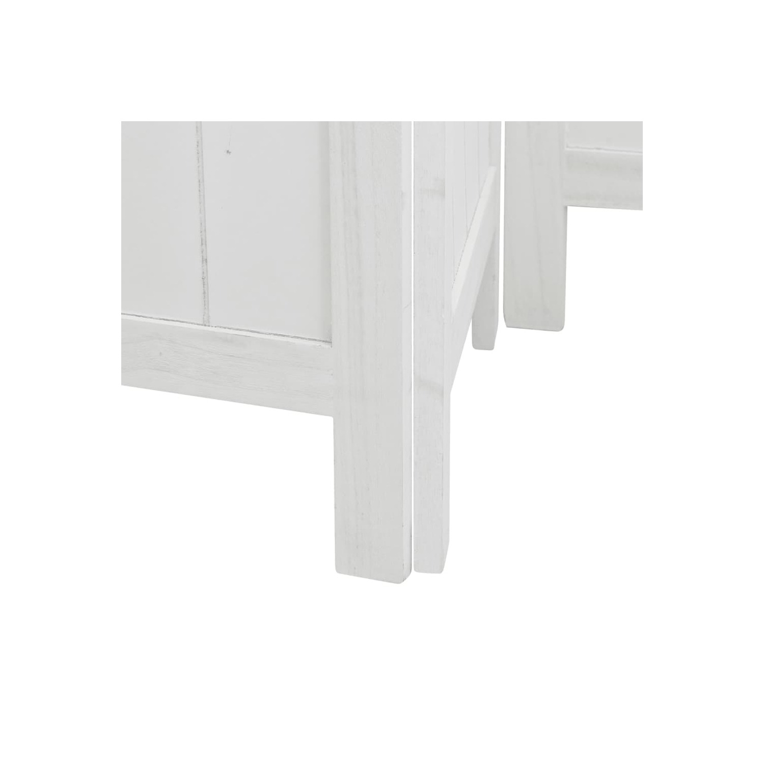 VidaXL – Séparateur de pièce à 5 panneaux en bois massif blanc Paulownia