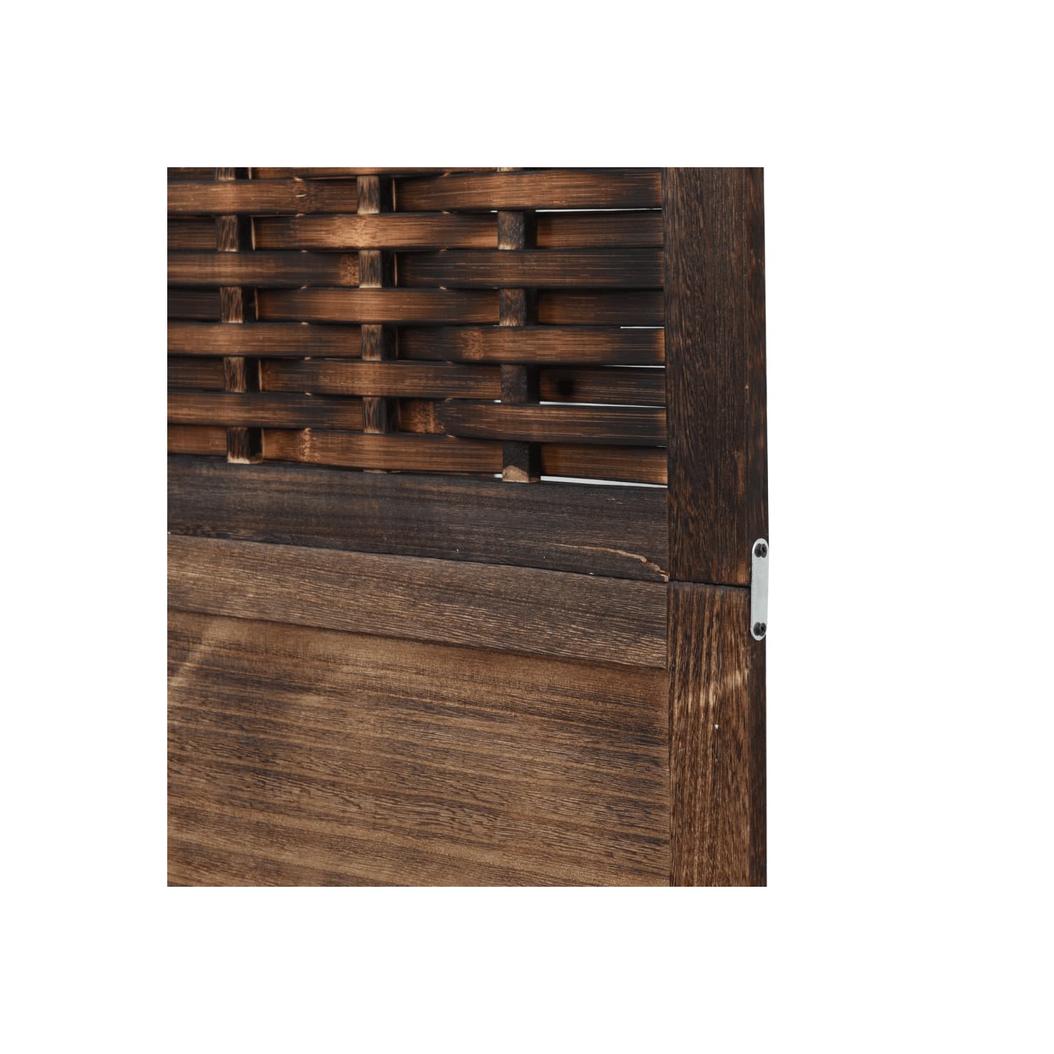 VidaXL – Séparateur de pièce à 6 panneaux brun foncé en bois massif Paulownia