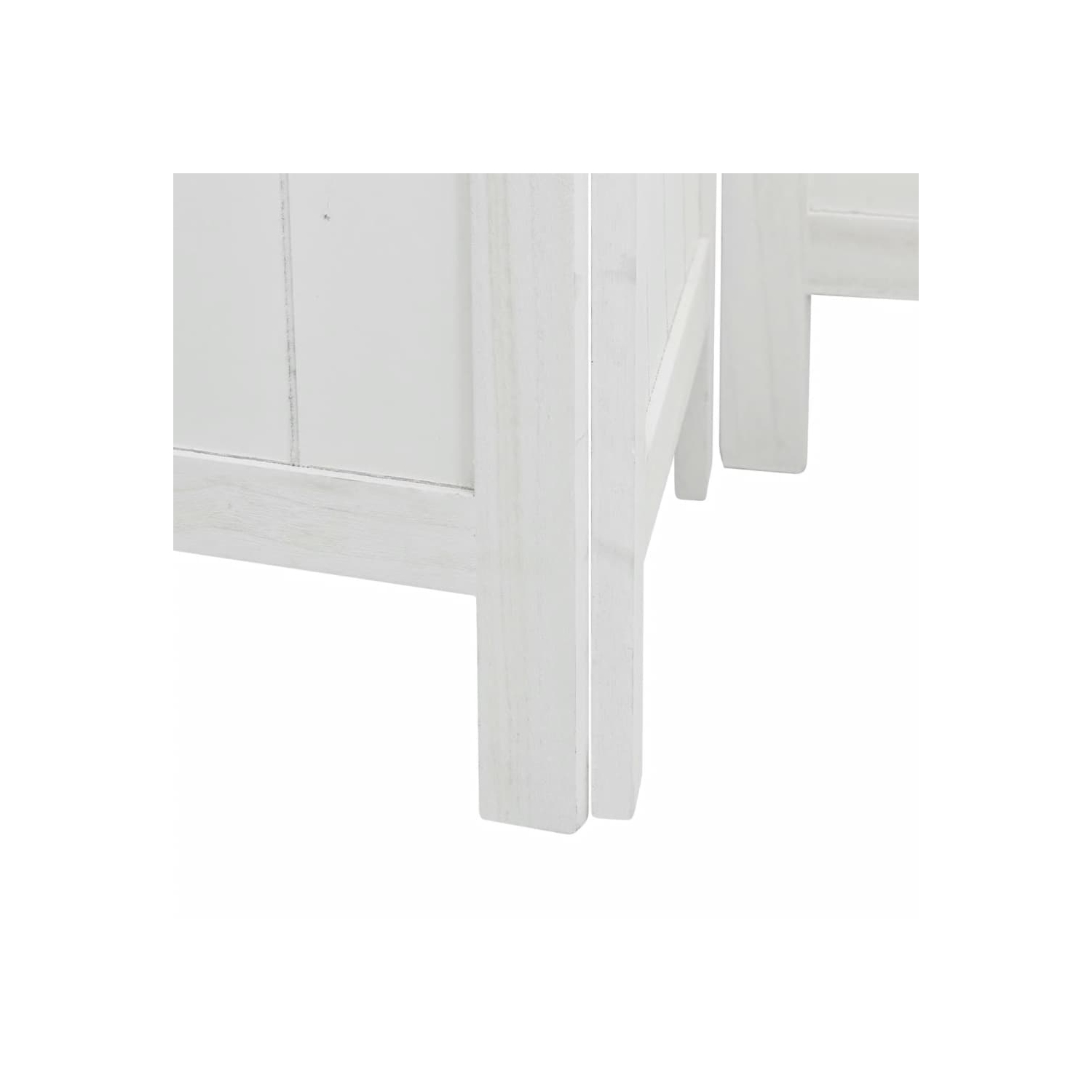 VidaXL – Séparateur de pièce à 6 panneaux en bois massif blanc Paulownia