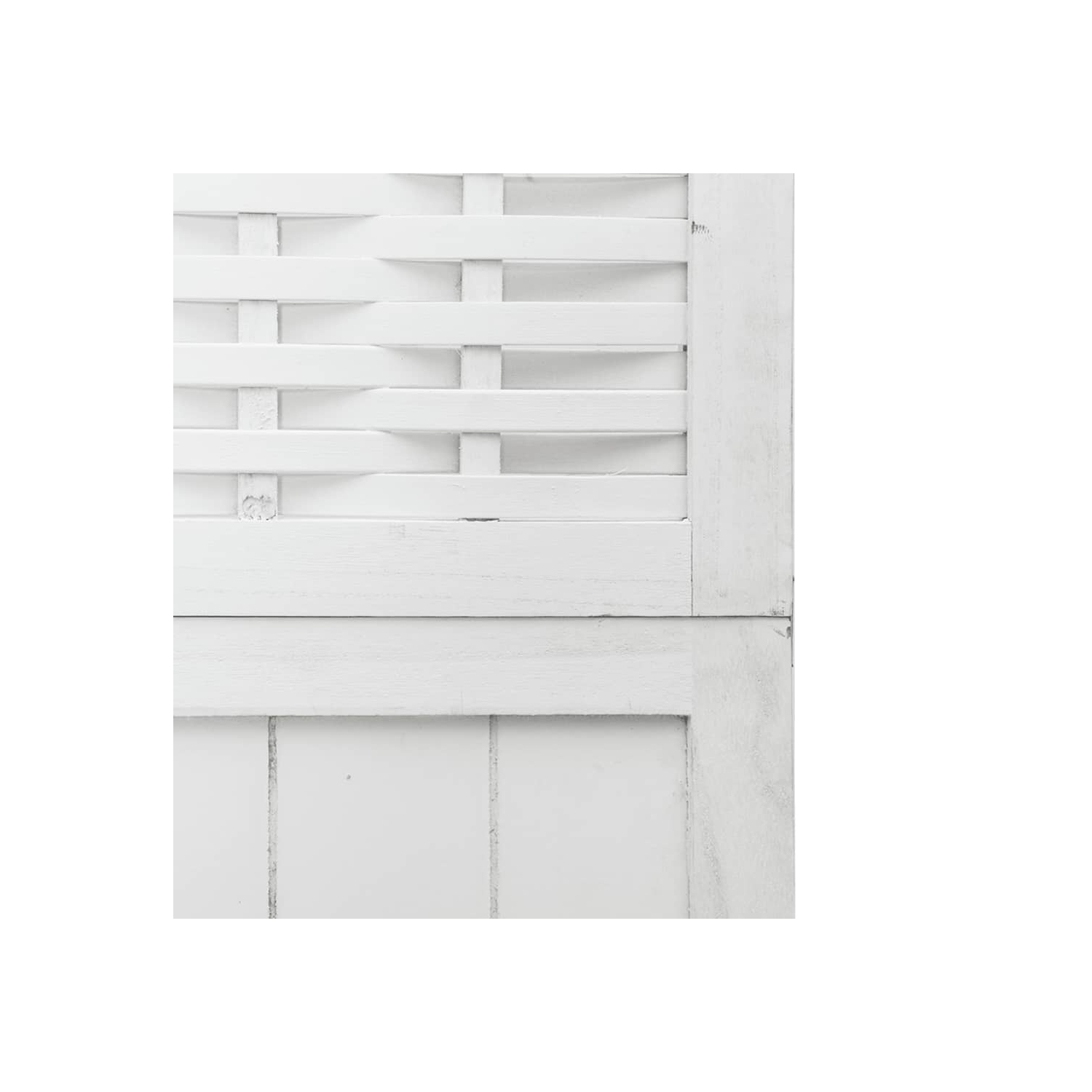 VidaXL – Séparateur de pièce à 5 panneaux en bois massif blanc Paulownia