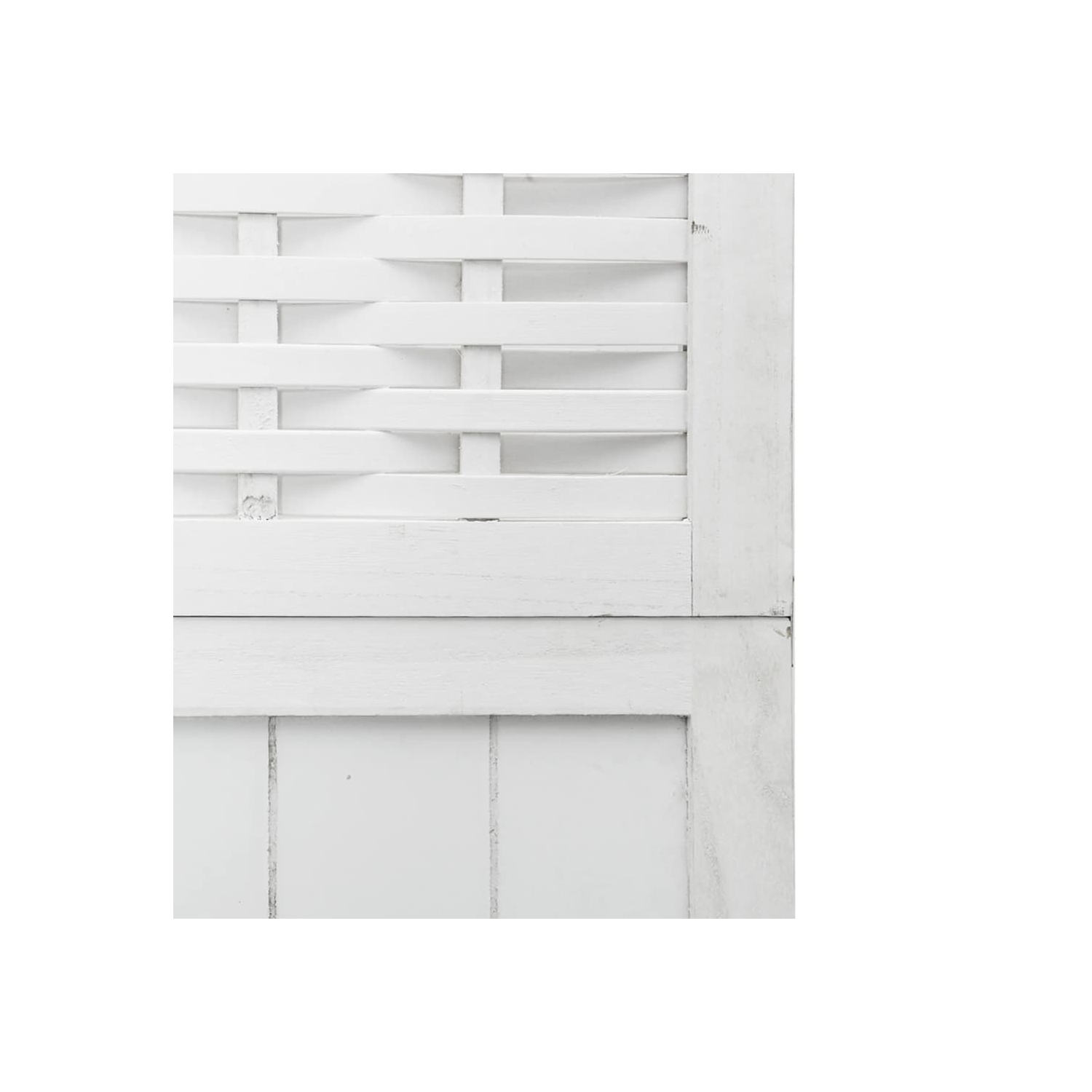 VidaXL – Séparateur de pièce à 6 panneaux en bois massif blanc Paulownia