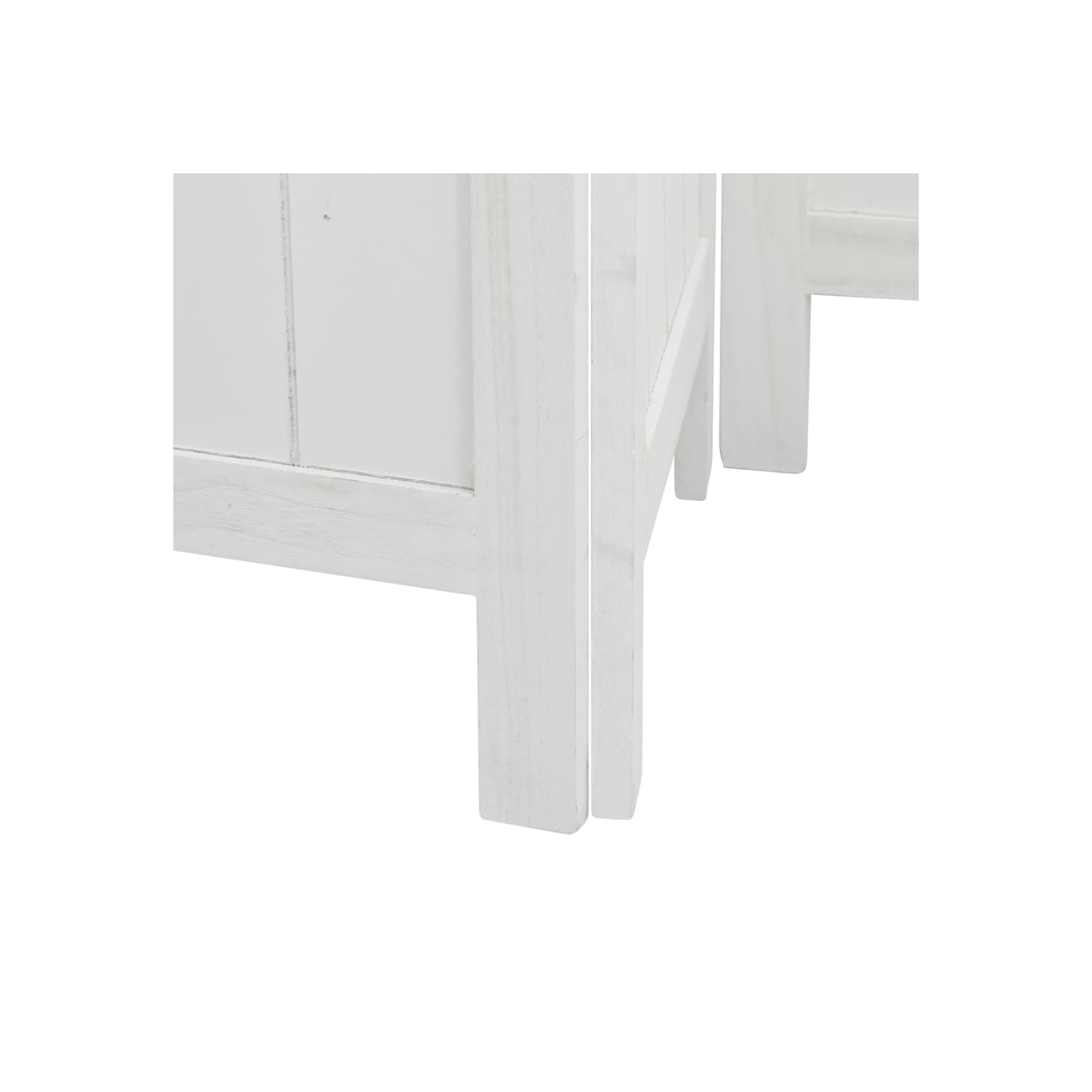 VidaXL – Séparateur de pièce à 6 panneaux en bois massif blanc Paulownia