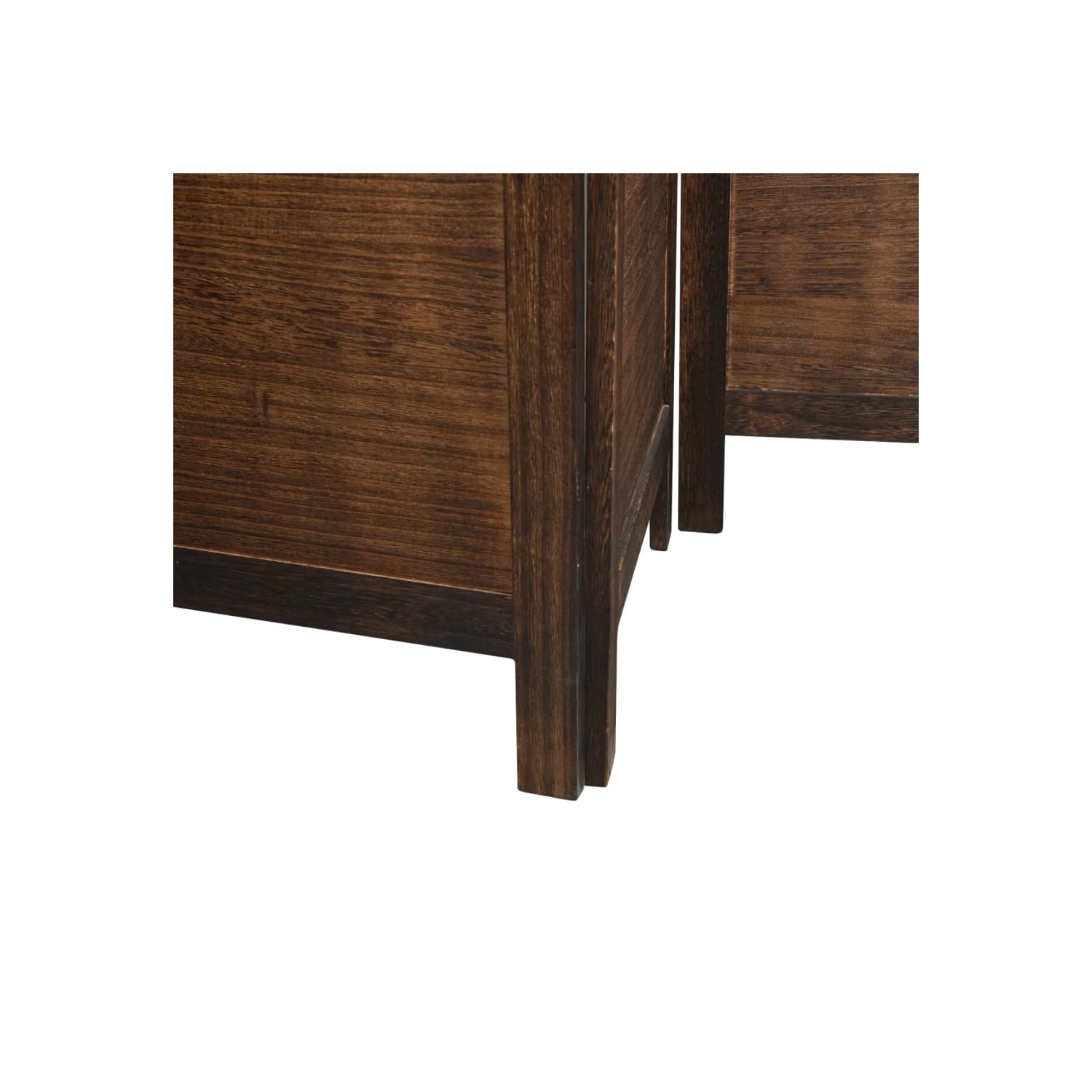 VidaXL – Séparateur de pièce à 6 panneaux brun foncé en bois massif Paulownia