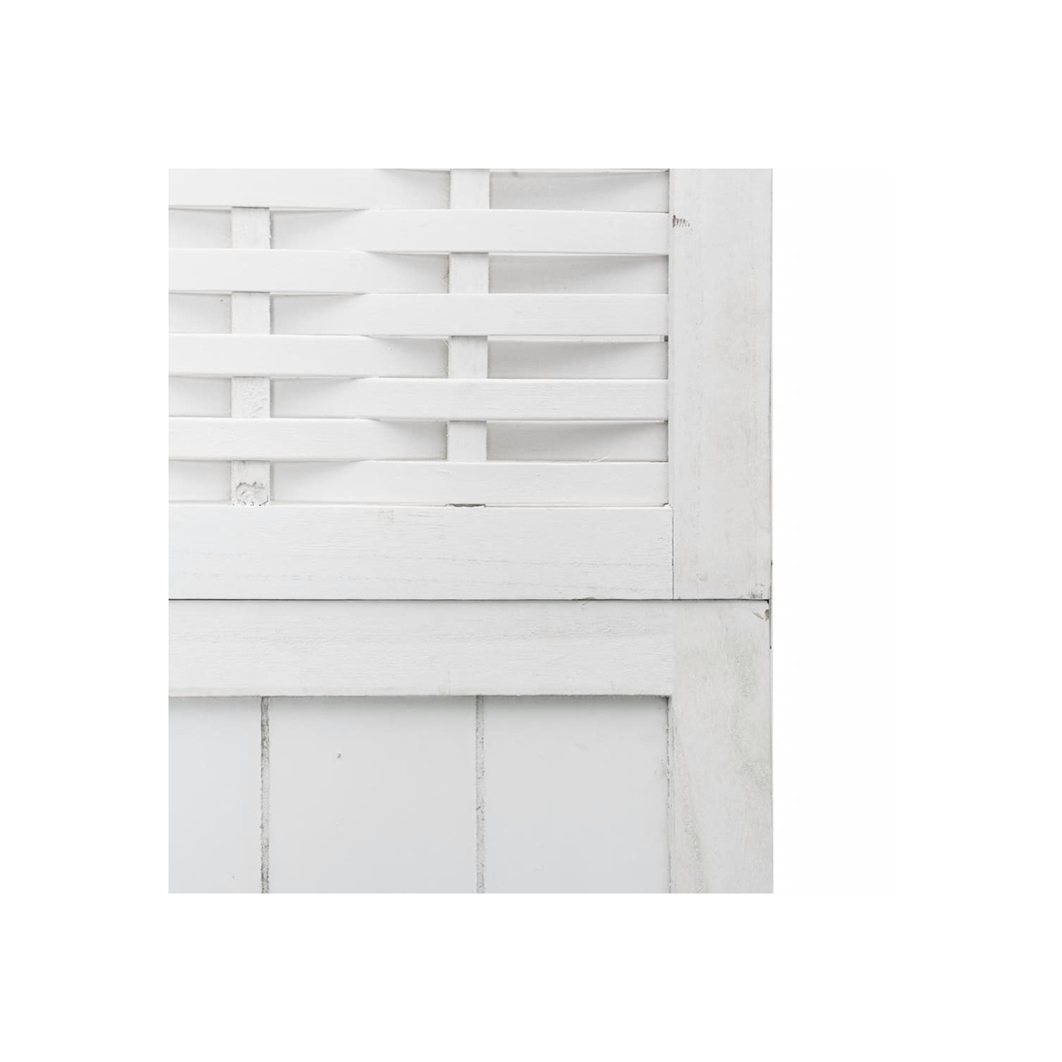 VidaXL – Séparateur de pièce à 3 panneaux en bois massif blanc Paulownia