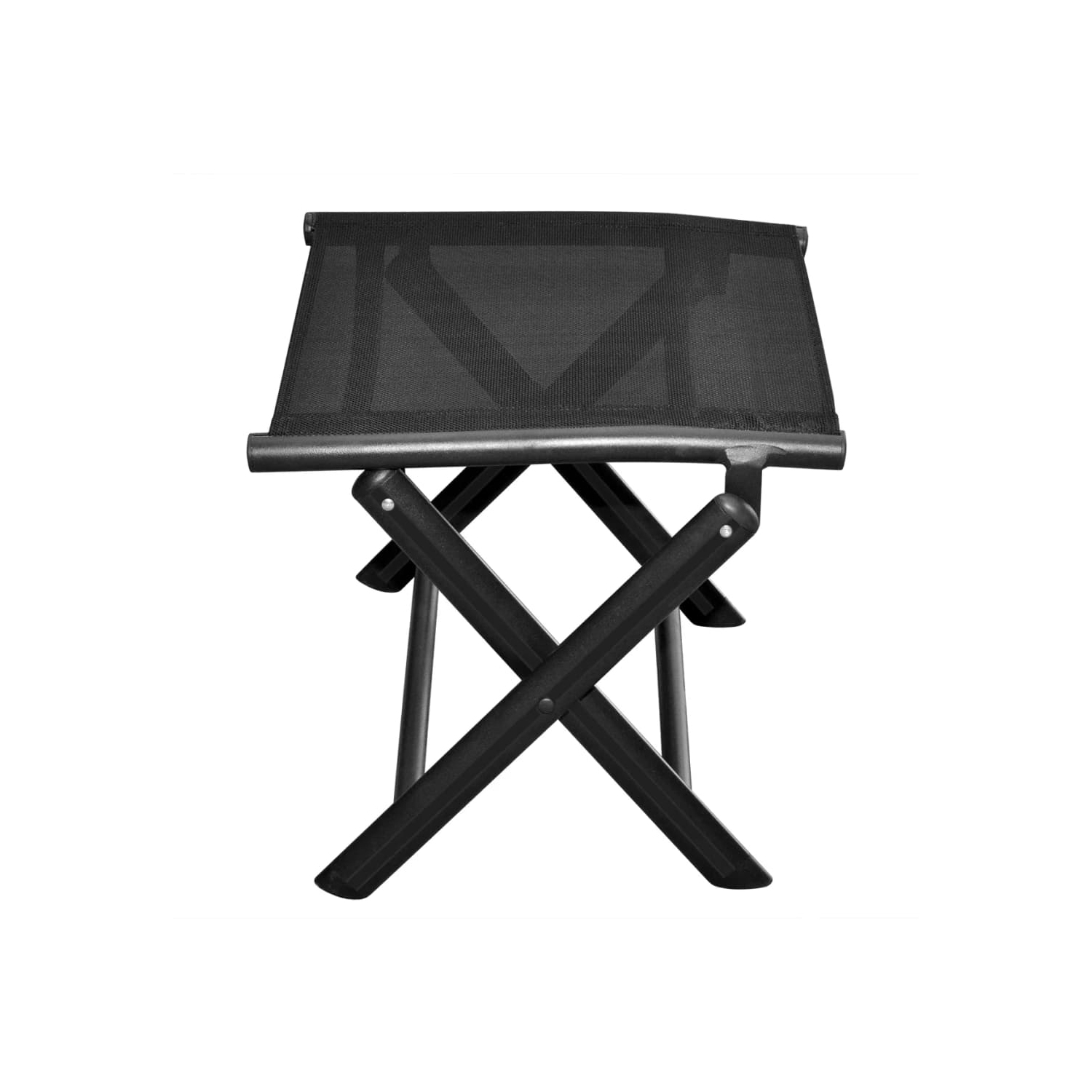 VidaXL – Repose-pieds pliant en aluminium noir et en textilène