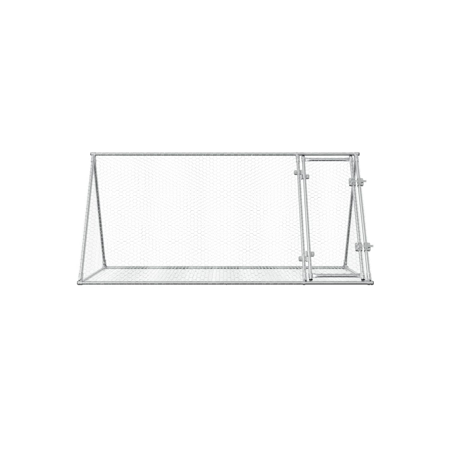 vidaXL Rabbit Hutch Silver 200x105x91 cm Galvanised Steel