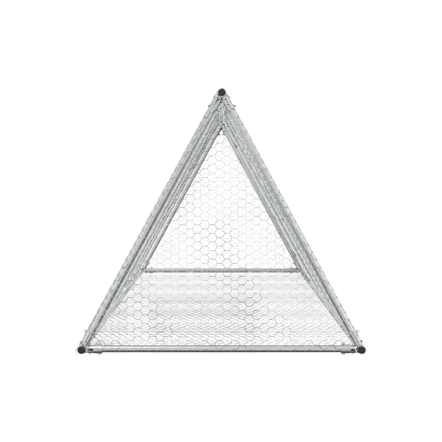 vidaXL Rabbit Hutch Silver 200x105x91 cm Galvanised Steel