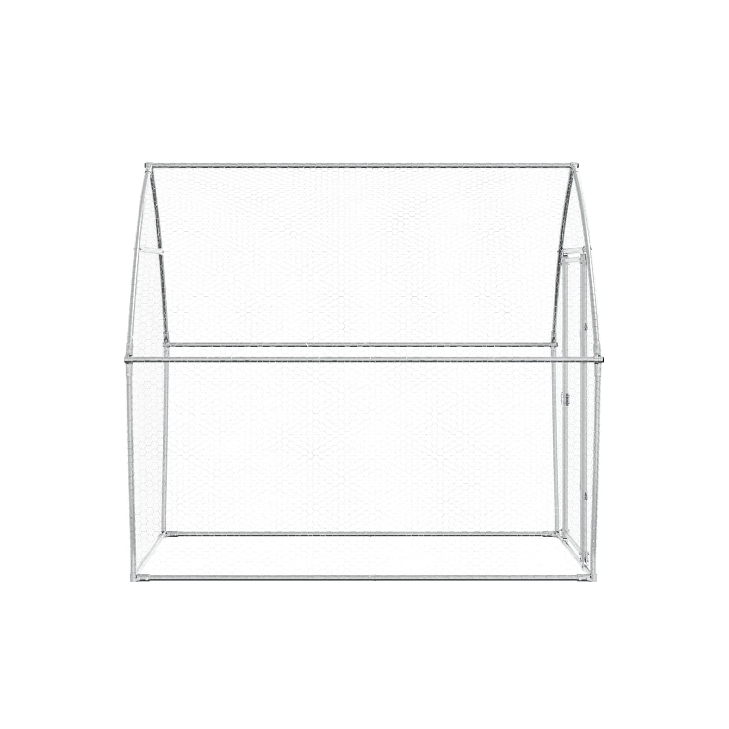 Cage de poulet vidaXL en acier galvanisé 200 x 105 x 182 cm argenté