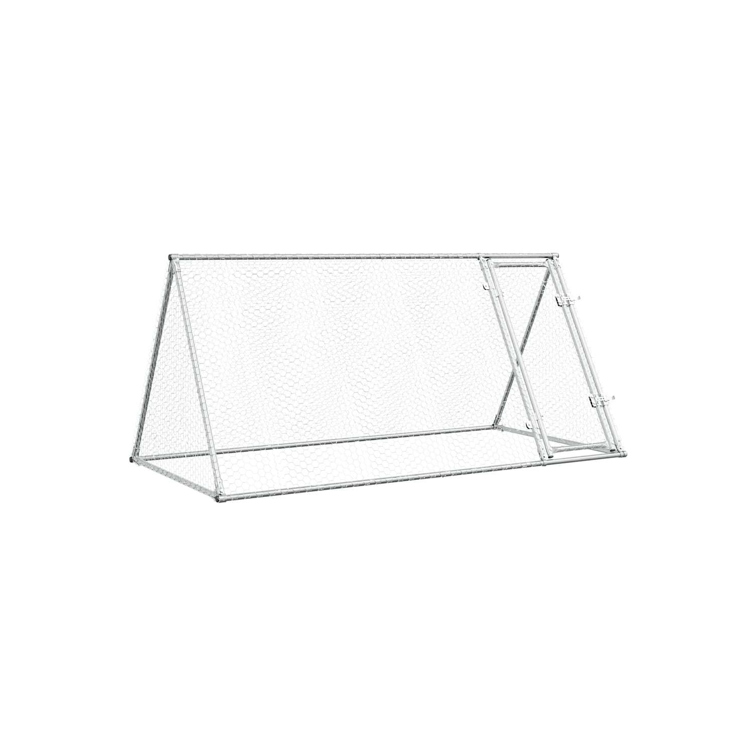 vidaXL Chicken Cage Silver 200x105x91 cm Galvanised Steel