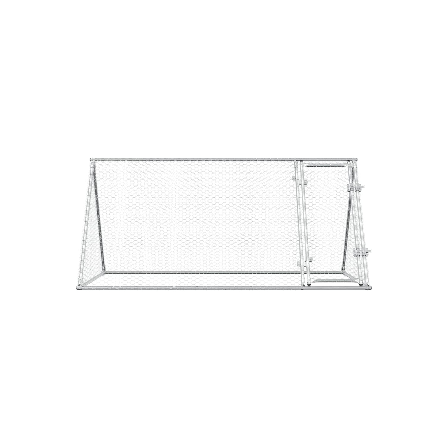vidaXL Chicken Cage Silver 200x105x91 cm Galvanised Steel