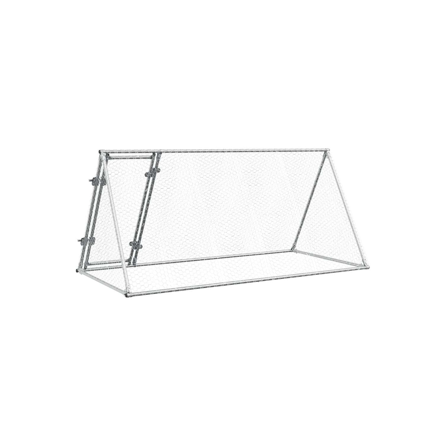 vidaXL Chicken Cage Silver 200x105x91 cm Galvanised Steel