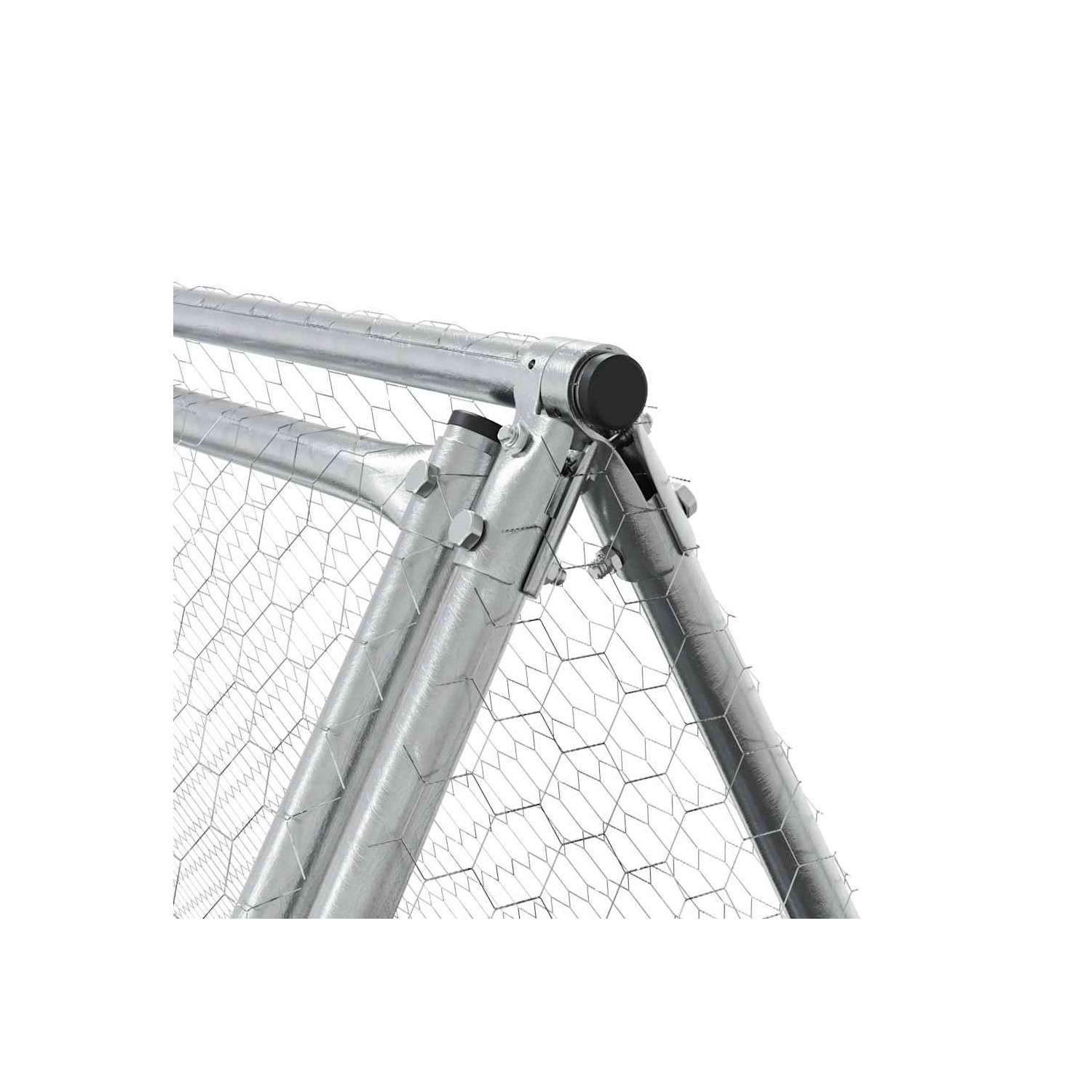 vidaXL Chicken Cage Silver 200x105x91 cm Galvanised Steel