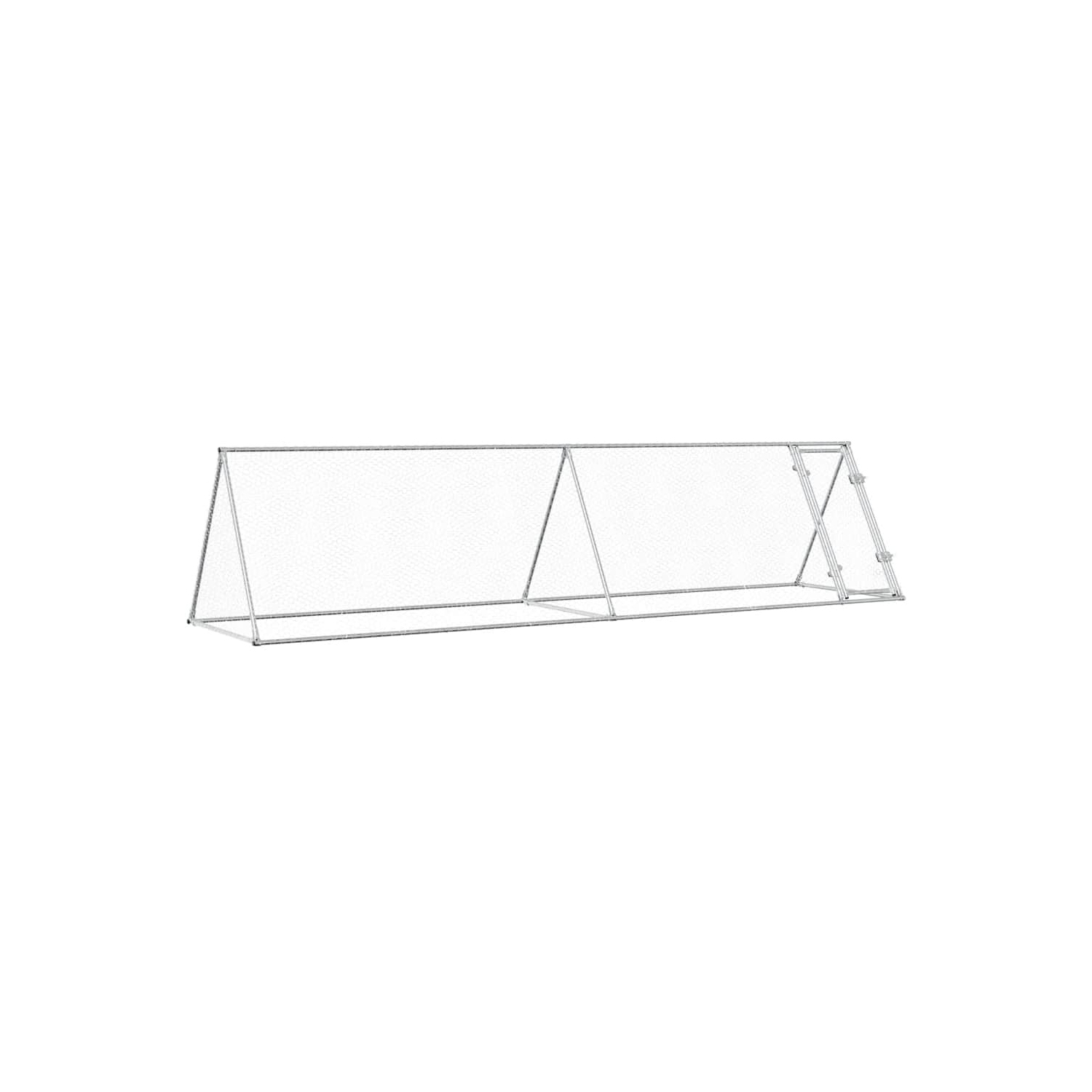 vidaXL Chicken Cage Silver 400x105x91 cm Galvanised Steel