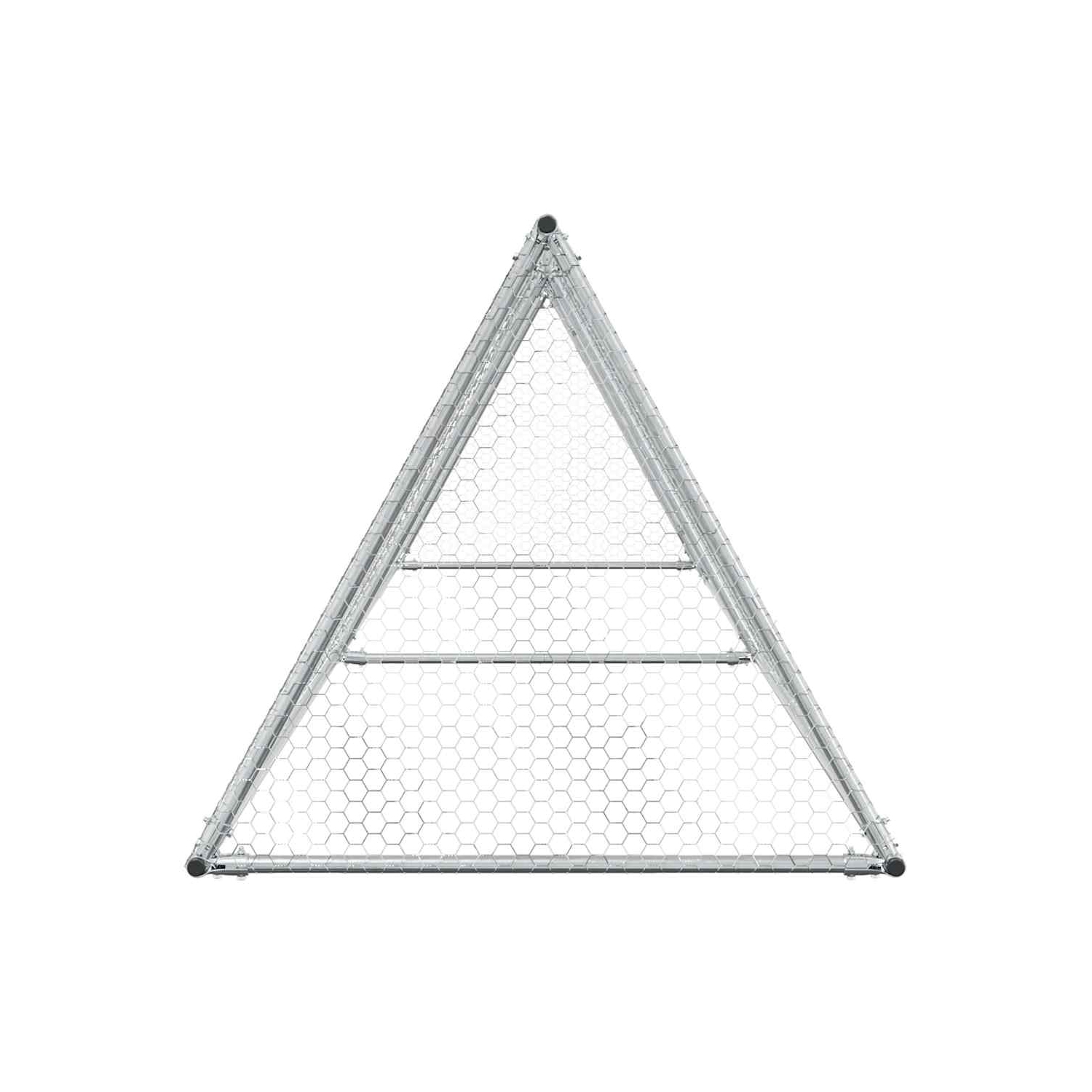 vidaXL Chicken Cage Silver 400x105x91 cm Galvanised Steel