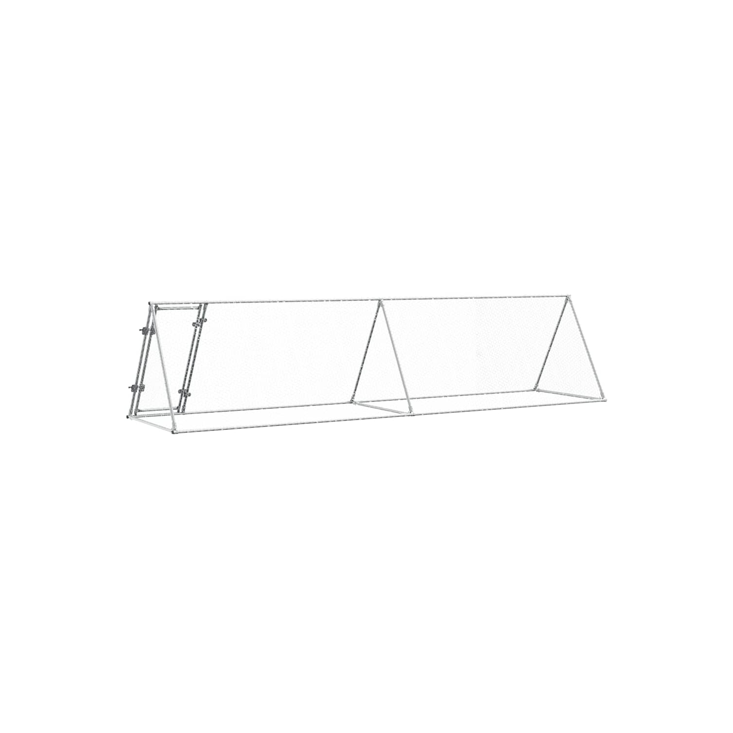 vidaXL Chicken Cage Silver 400x105x91 cm Galvanised Steel