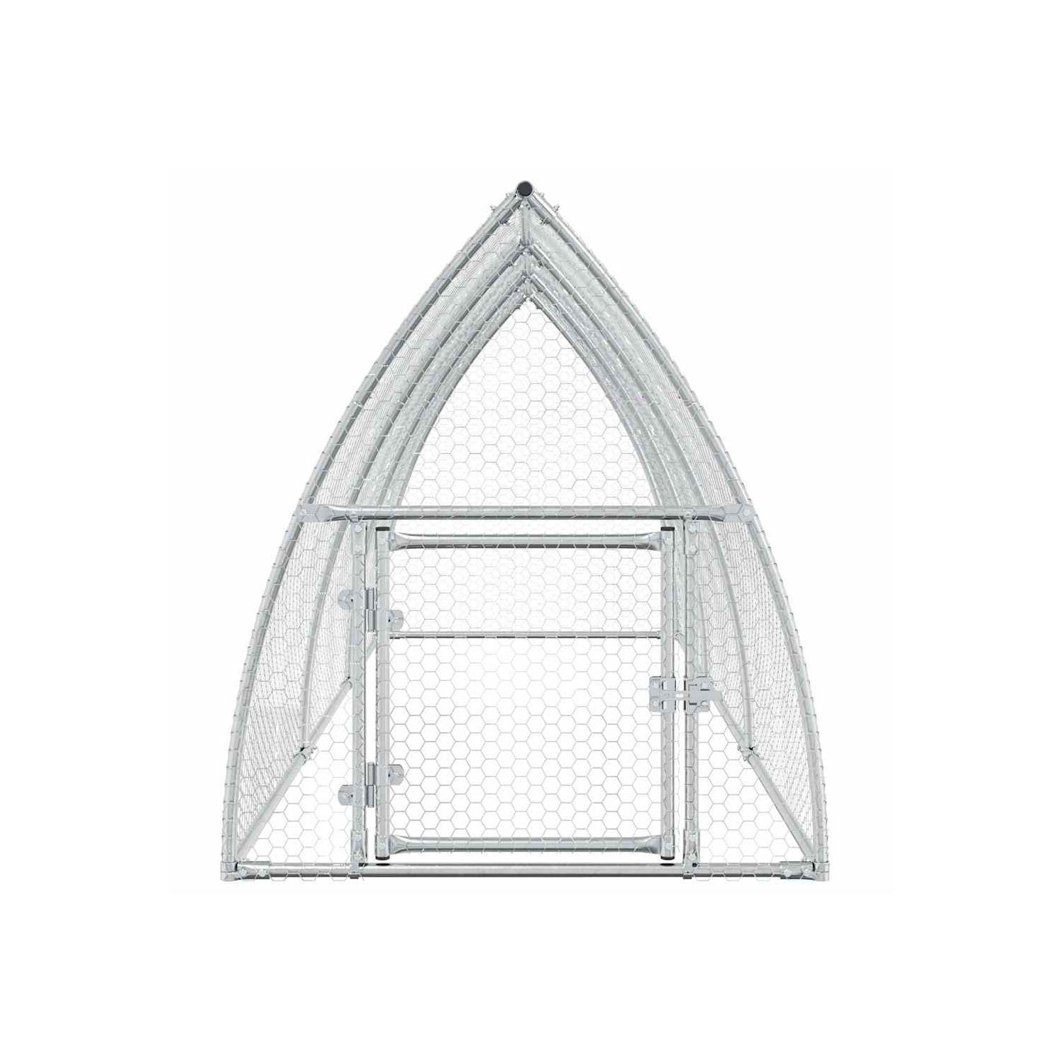 vidaXL Chicken Cage Silver 300x105x120 cm Galvanised Steel