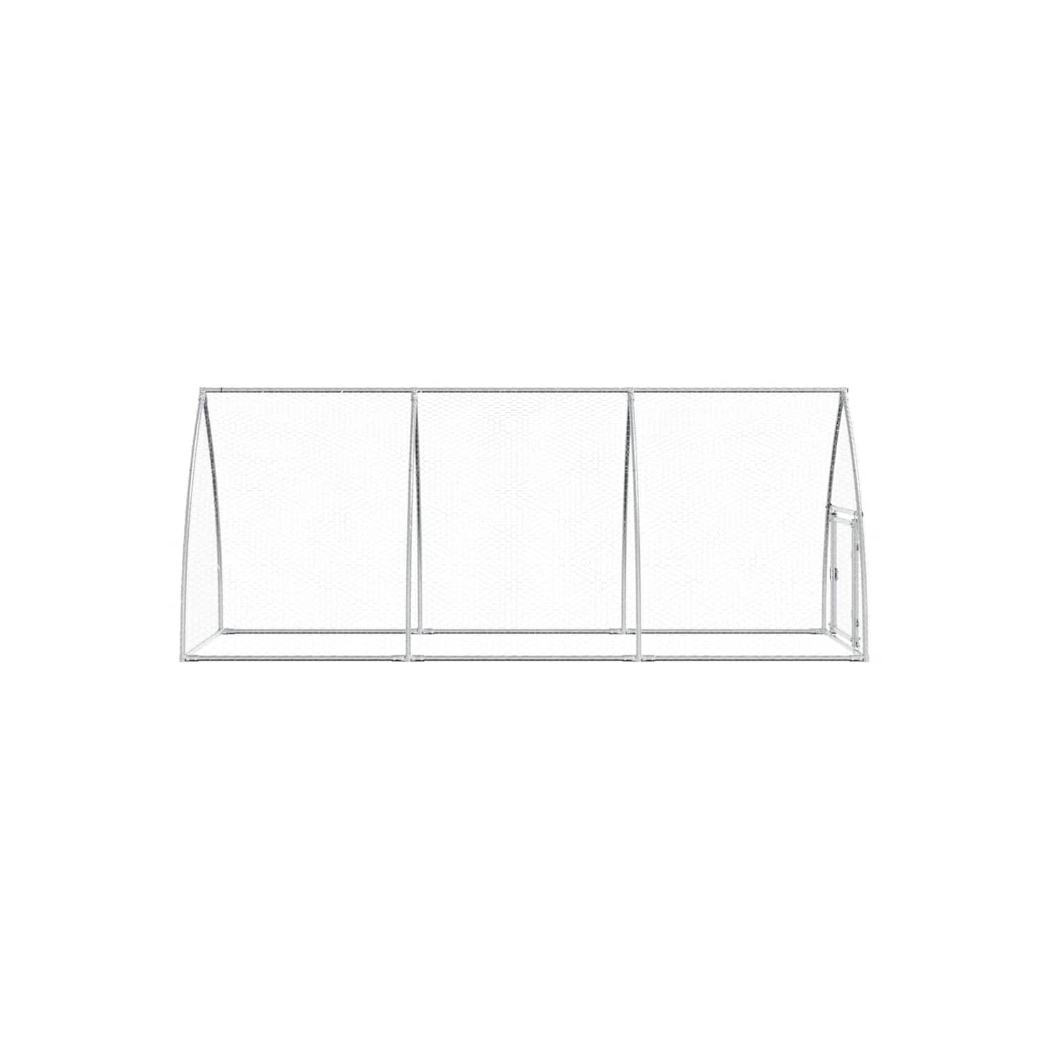 vidaXL Chicken Cage Silver 300x105x120 cm Galvanised Steel