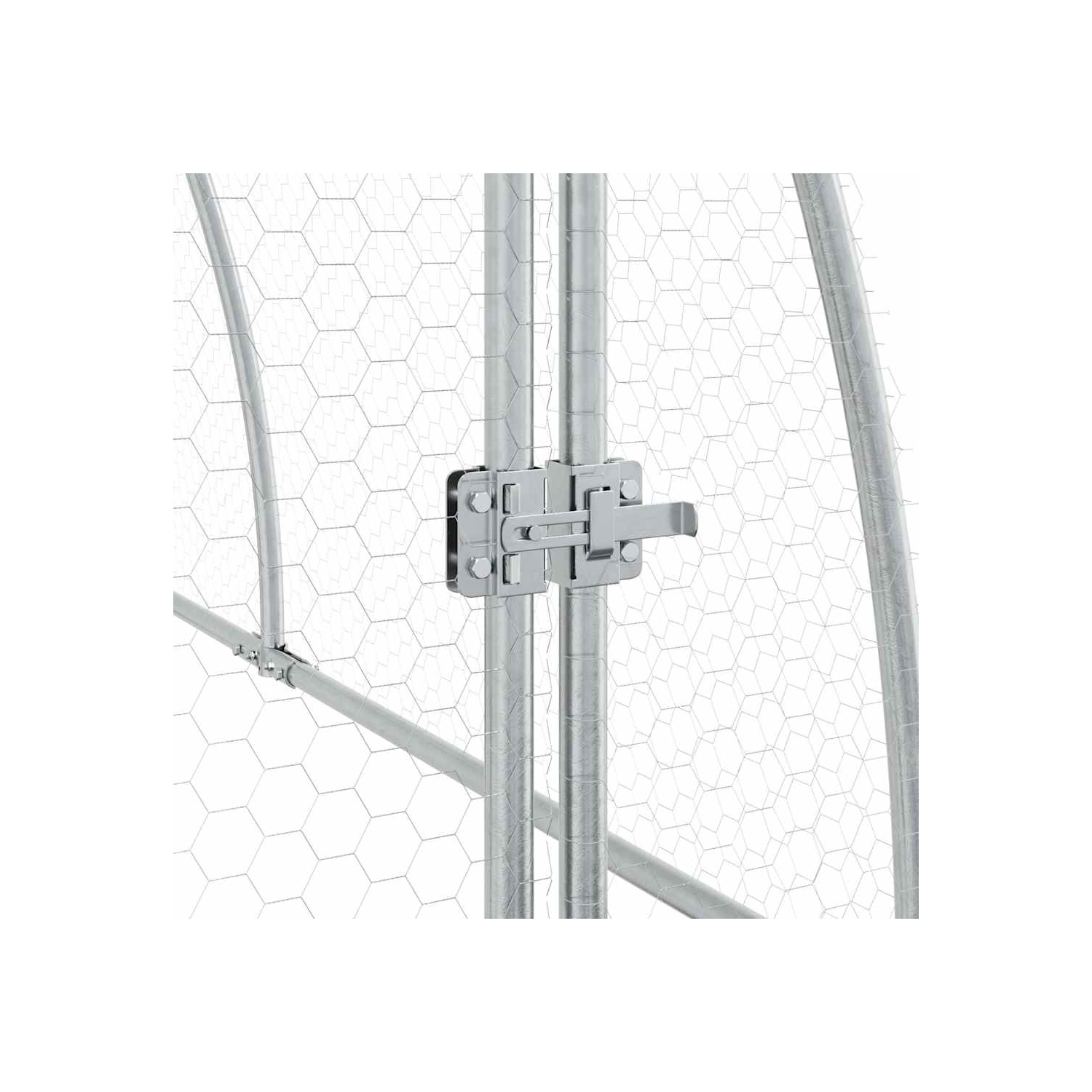 vidaXL Chicken Cage Silver 300x105x120 cm Galvanised Steel