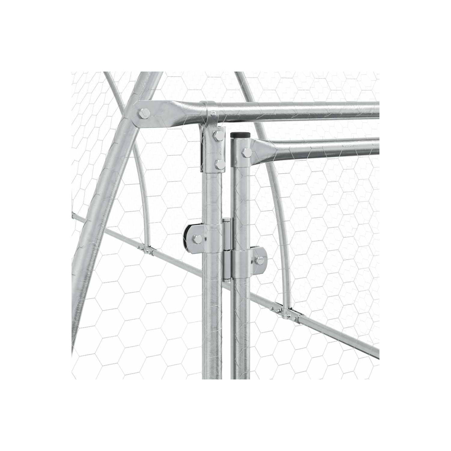 vidaXL Chicken Cage Silver 300x105x120 cm Galvanised Steel