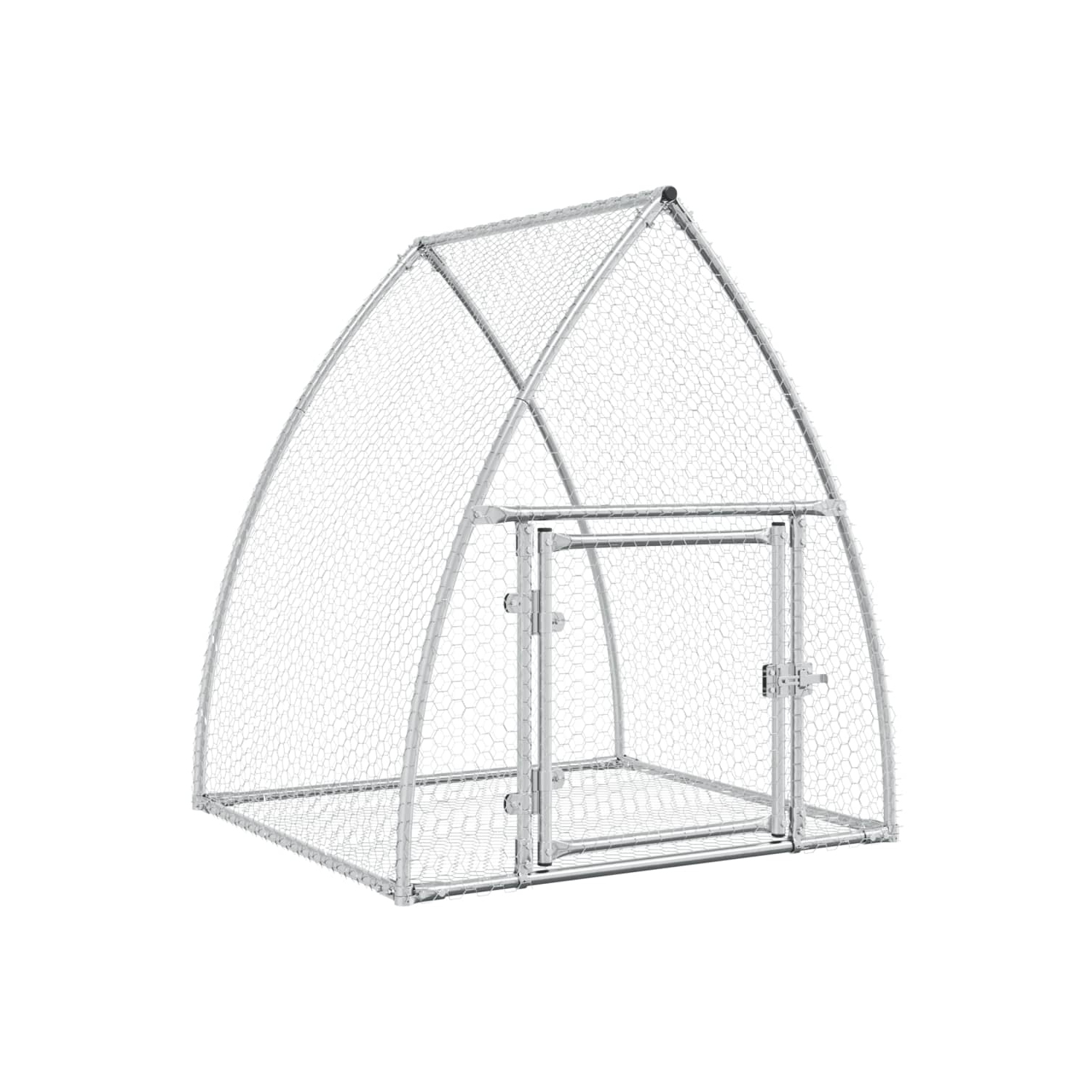 vidaXL Rabbit Hutch Silver 100x105x120 cm Galvanised Steel