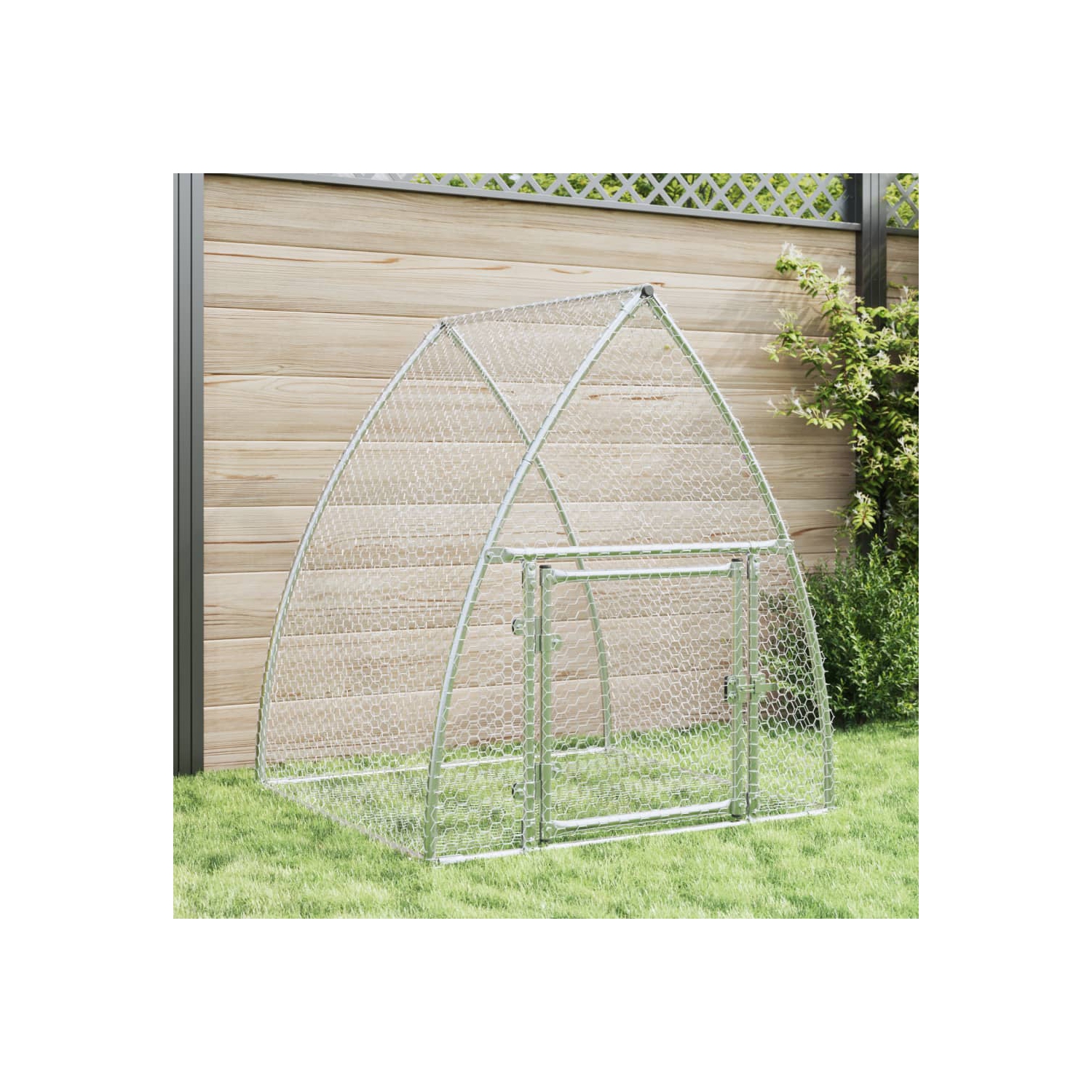 vidaXL Rabbit Hutch Silver 100x105x120 cm Galvanised Steel