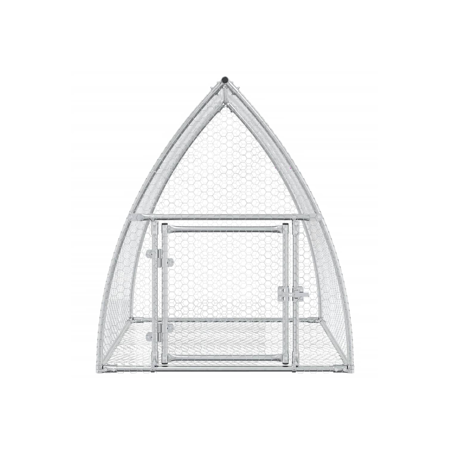 vidaXL Rabbit Hutch Silver 100x105x120 cm Galvanised Steel