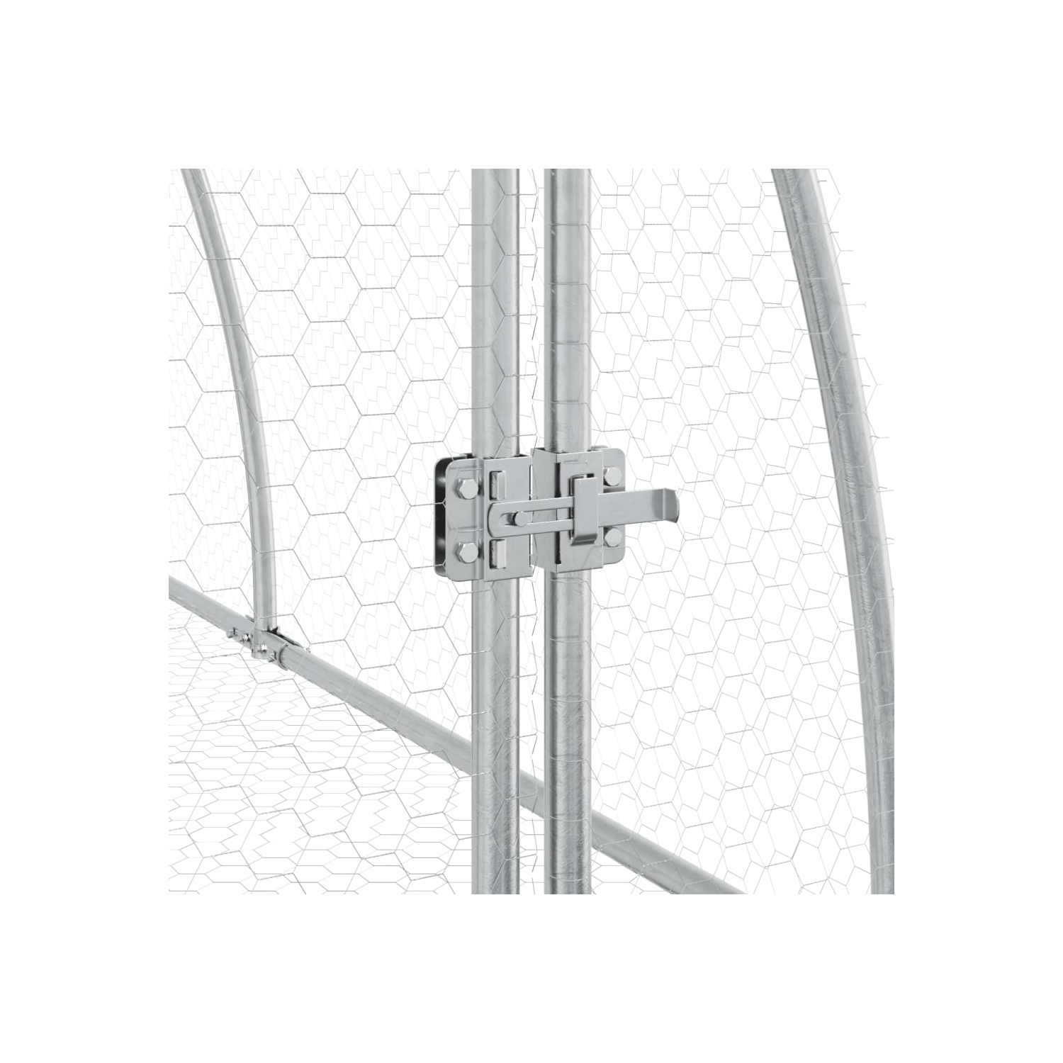 vidaXL Rabbit Hutch Silver 100x105x120 cm Galvanised Steel